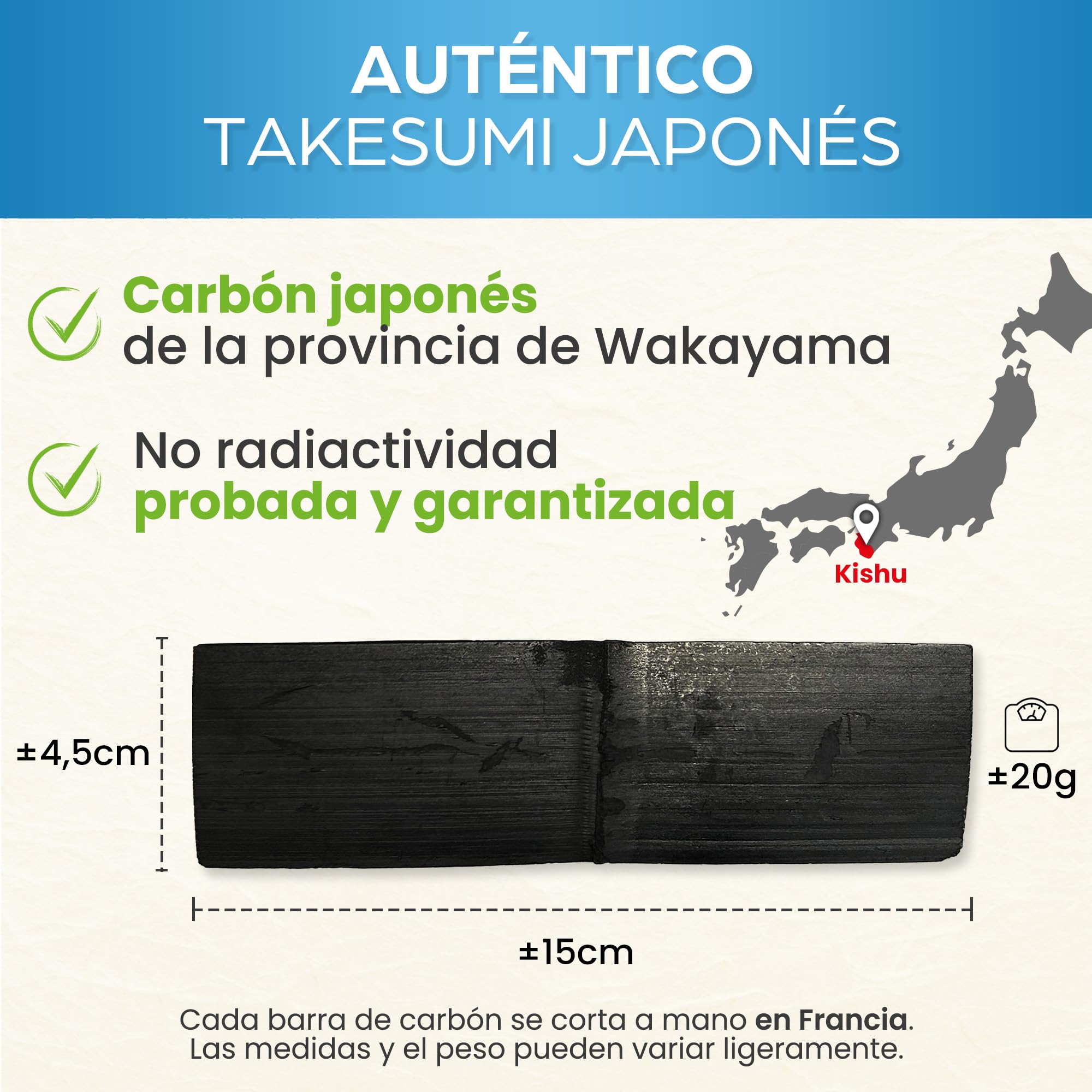 ORINKO Jarra filtrante de cristal 1,6 L + carbón Takesumi japonés x2 - carbón activado vegetal para purificación natural agua - filtración natural potente 2,5 L/palo - bambú japonés auténtico