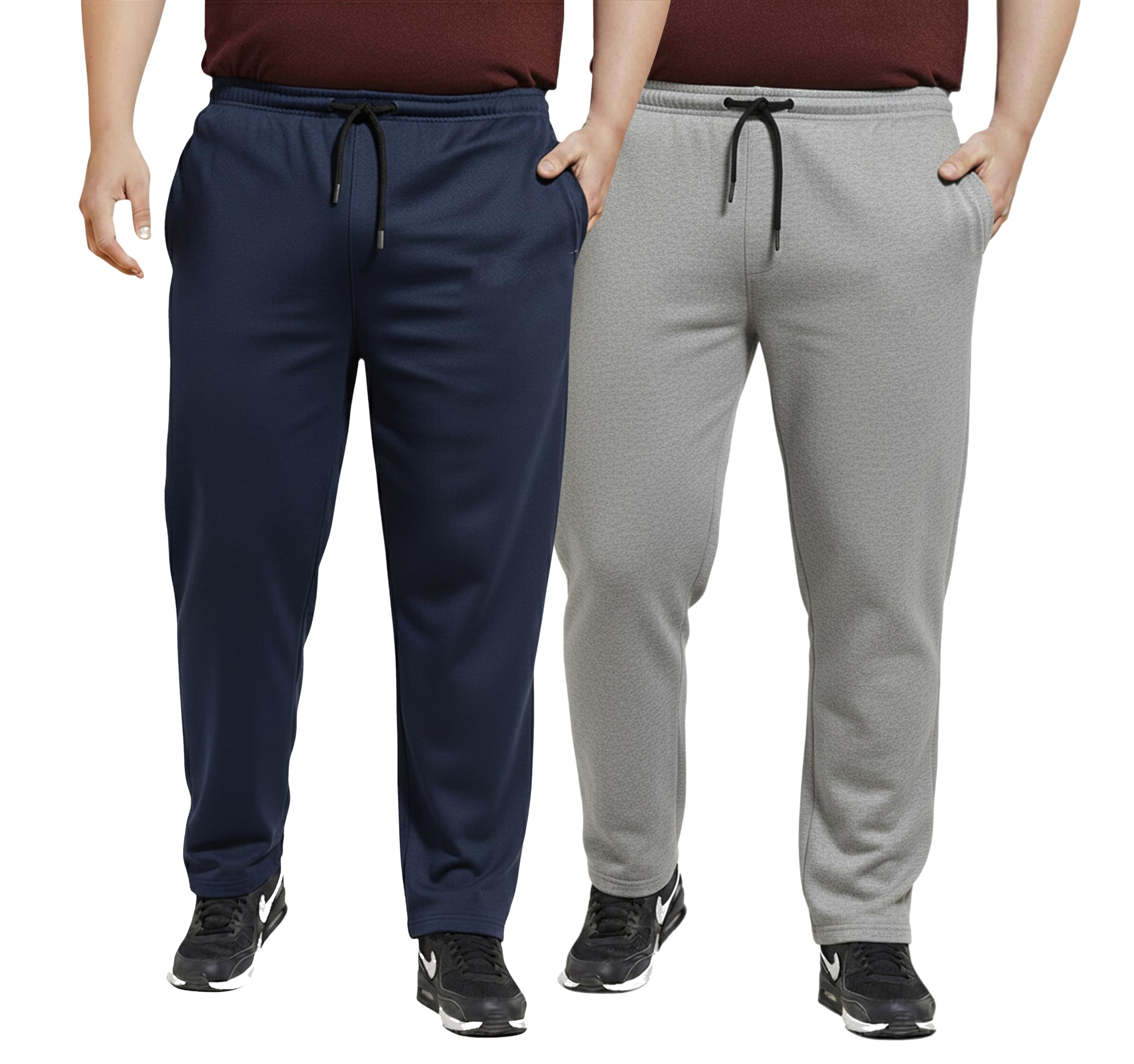 West Gate Clothing Plus Size Men's Regular Fit Trackpants | Mens Track Pants | Men's Track Pant Combo Pack 2 | Solid | 2XL,3XL,4XL,5XL,6XL,7XL,8XL-picture-31