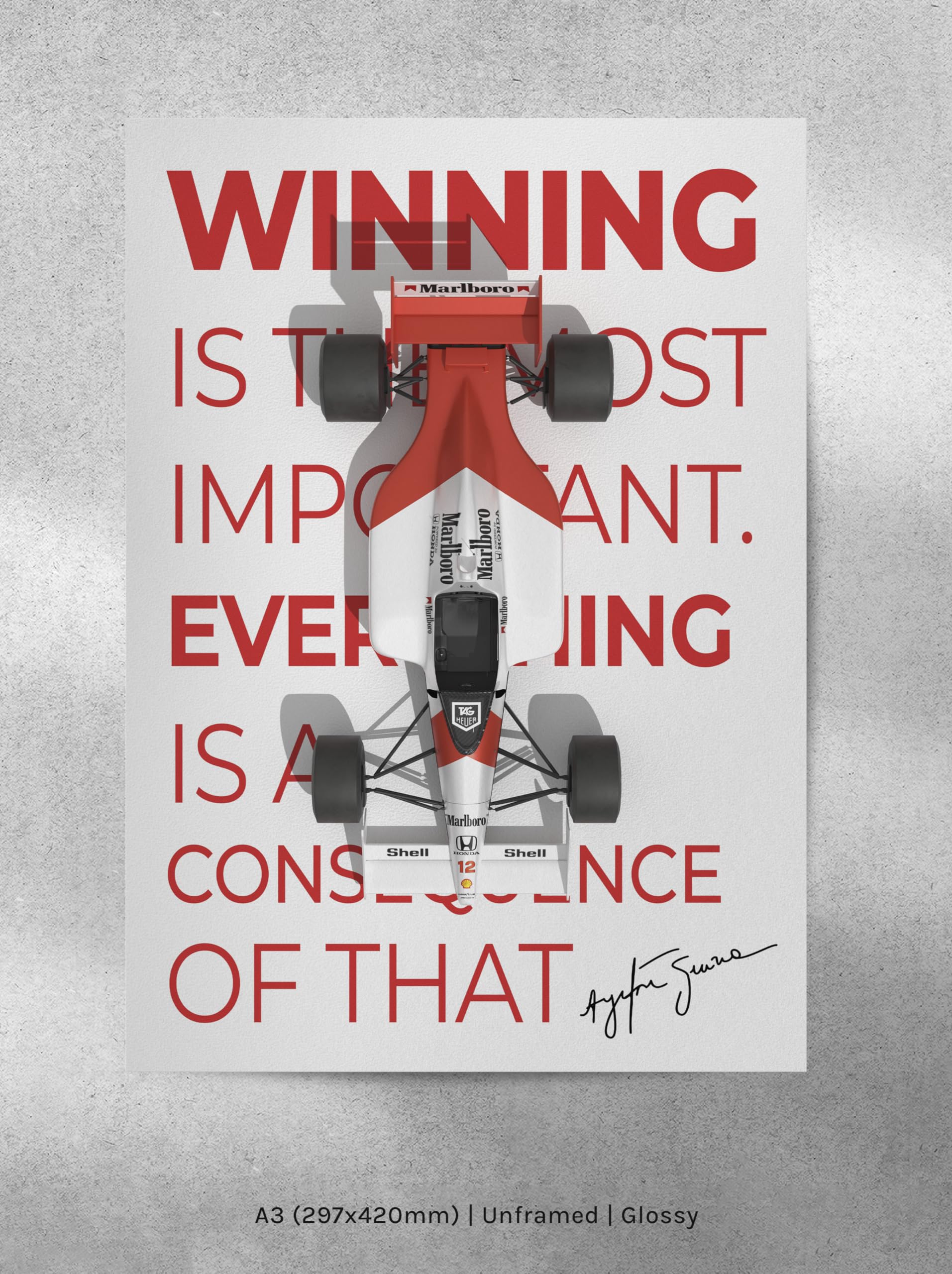 PodiumPe Formula One Motivational Poster on Winning | Ayrton Senna F1Poster | A3 (300GSM) | No Frame 3