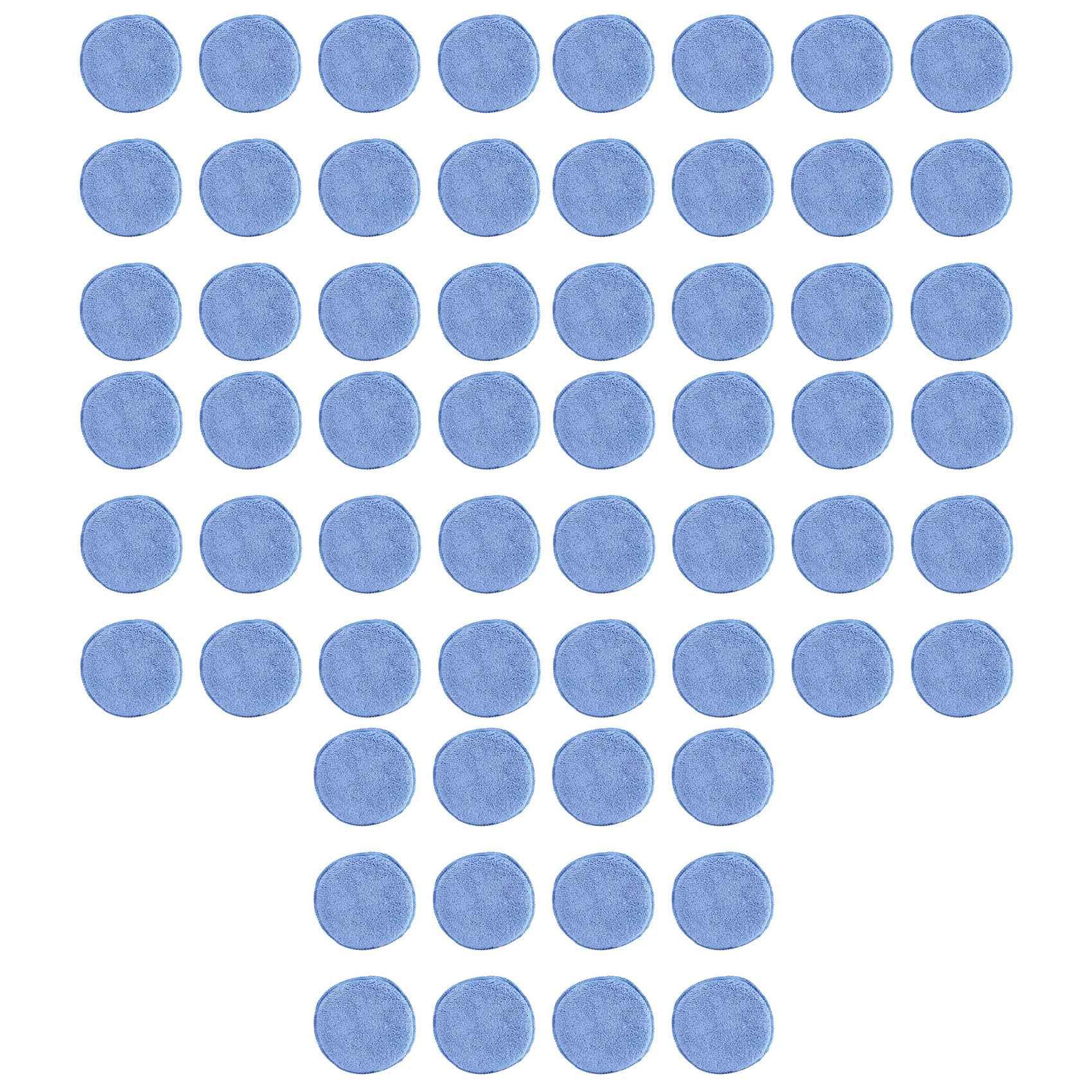 Aplikator z mikrofibry 60 sztuk do czyszczenia samochodu gąbka gąbka do polerowania gąbki, niebieska
