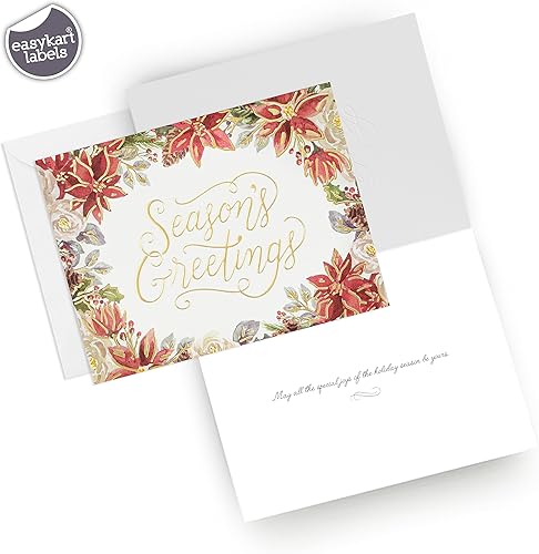 Miniatura 2 de easykart labels Tarjetas de felicitación de 18 estaciones con sobres, lámina dorada y relieve, 7.25 x 5.5 pulgadas, tarjetas de deseos de Año Nuevo