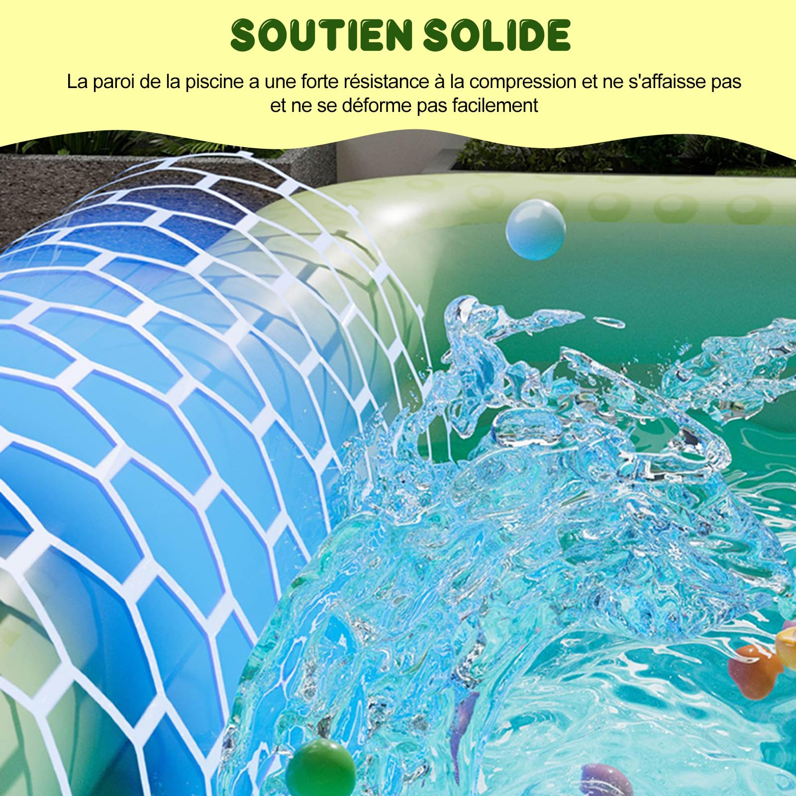 Ergocar Piscine Extérieure Piscine Gonflable pour Enfants Et Adultes Overground Piscine Divertissement Divertissement Piscine Jardin ExtérieurPour Les Enfants Et Les Adultes