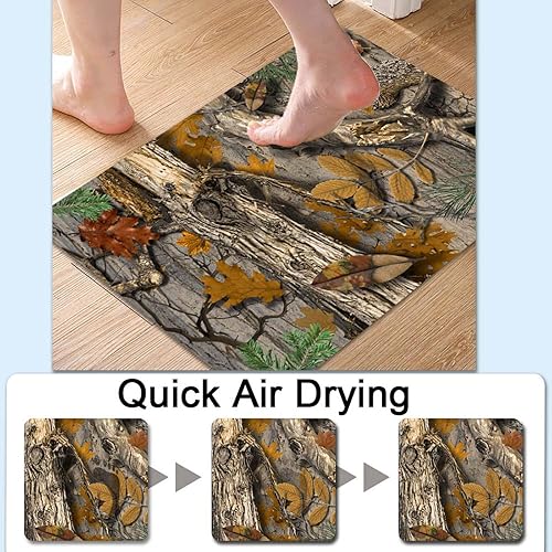 Miniatura 5 de Alfombra de baño de goma antideslizante, de secado rápido, súper absorbente, delgada, para debajo de la puerta, lavable, alfombra de ducha para