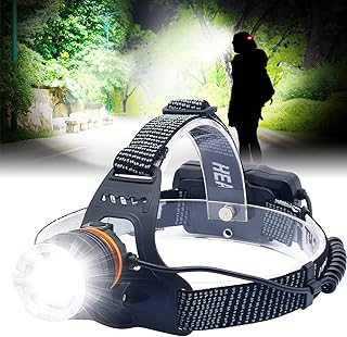 Rechargeable Headlamp Led Headlamp Strong Light Head Lamp Super Bright 90000 Lumens with XHP70 LED Chip Motion Sensor 4 Modes 5200mAh Battery Waterproof for Camping Running Fishing Gifts for Men