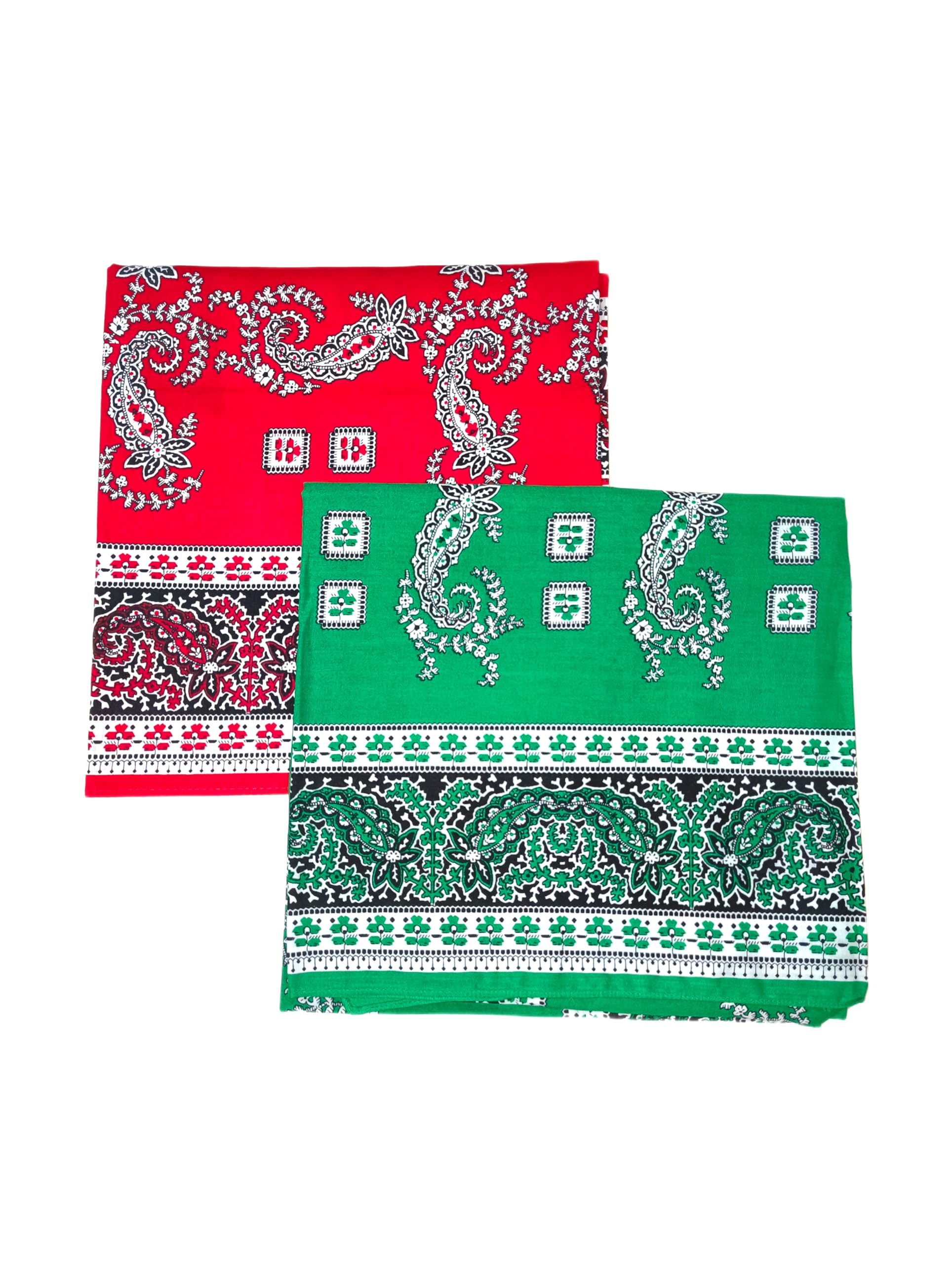 Vthree Kashmiri Scarf Pack of 2 | 62×62 cm No-Fade Cotton | Unisex Scarf & Headband | 66 Combo Options-picture-19