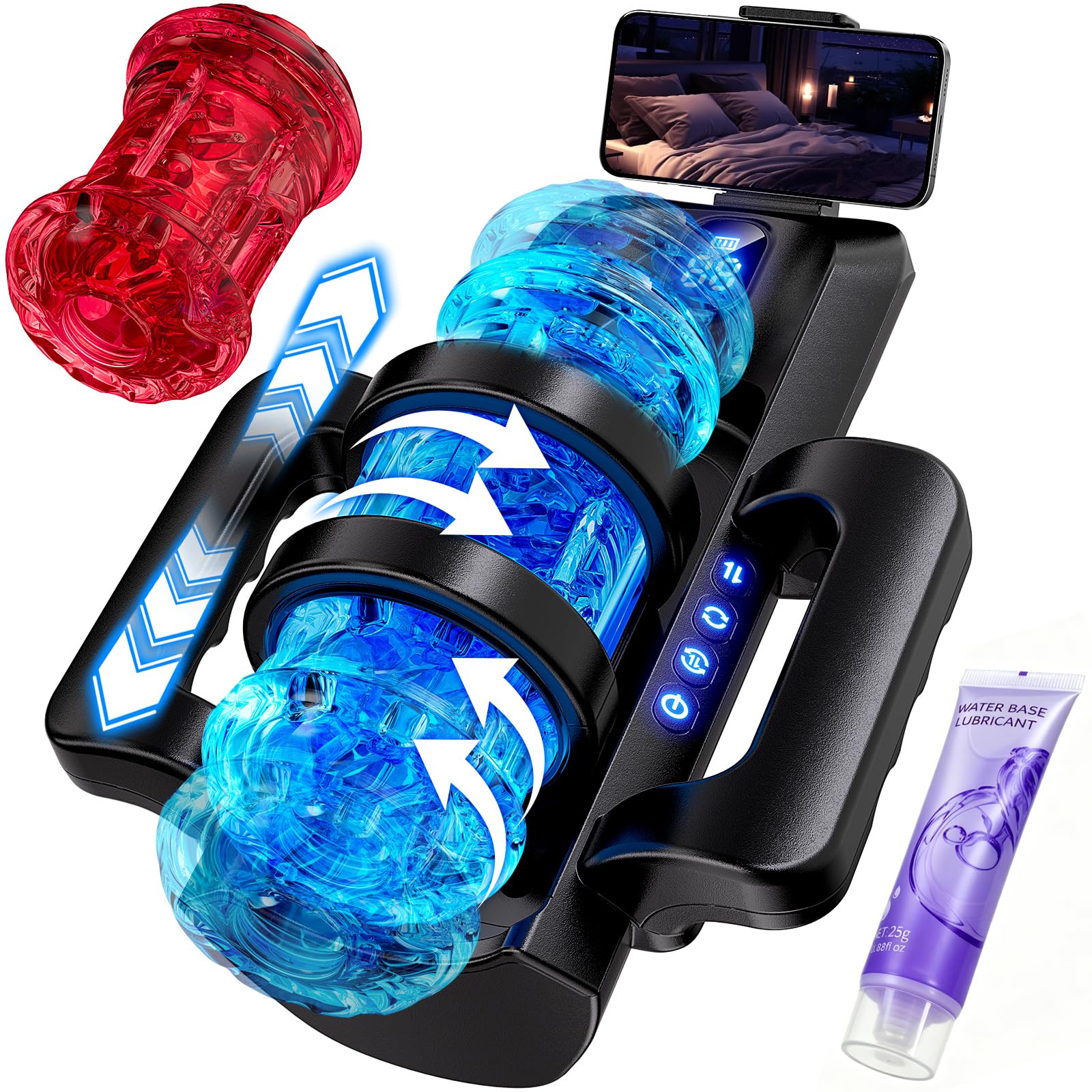 Masturbatore Uomo Automatico Sex Toys Uomini - Masturvatore per Uomo Realista Vibratore Pene Sextoysys Uomo con 10 CM Spinta&Rotazione, Masturbatore Maschile Vagina Finta Sexy Toys Sessuali per Uomini