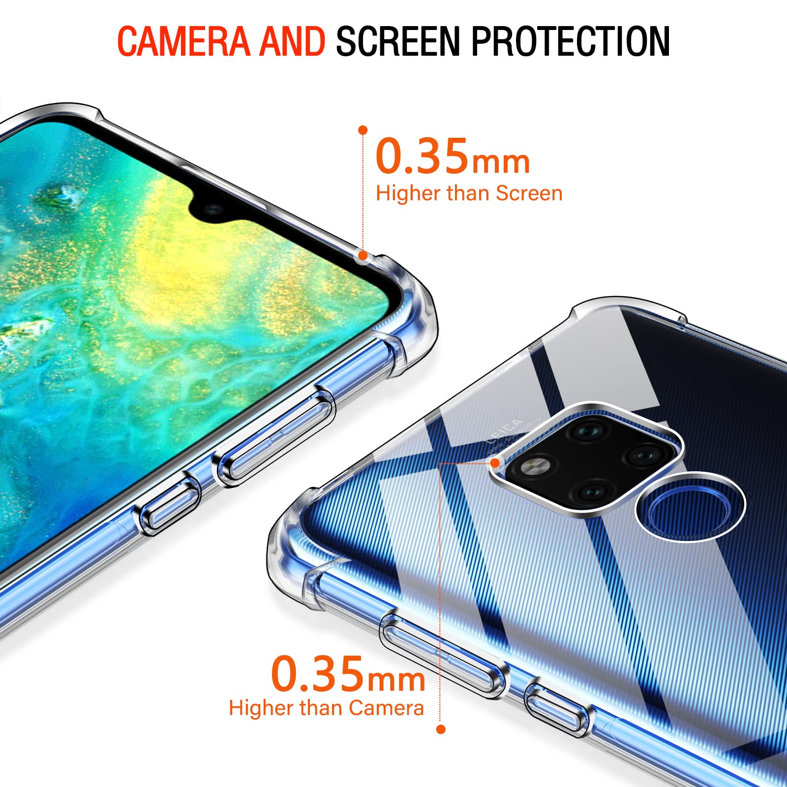 Coque Mate Noire Anti-choc Pour Huawei Mate 20 X Et 5G – Protection Renforcée, Finition élégante