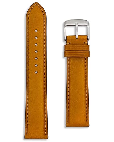 Vintage Calf Leather Watch Strap | Tan Black Red |