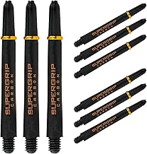 Harrows Darts 3 x Sets of Supergrip Carbon Dart Stems - 9 Dart Shafts in Total - Medium, Midi & Short