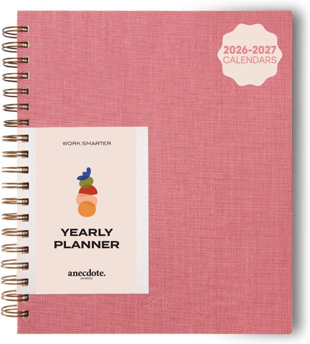Anecdote Spiral Planner w/2026-2027 Calendar (8.5" x 10") | Start Anytime - 52 Weeks, Undated Planner Pages | To-Do List Organizer, Plan Your Success, Achieve Productivity Goals (Blossom)