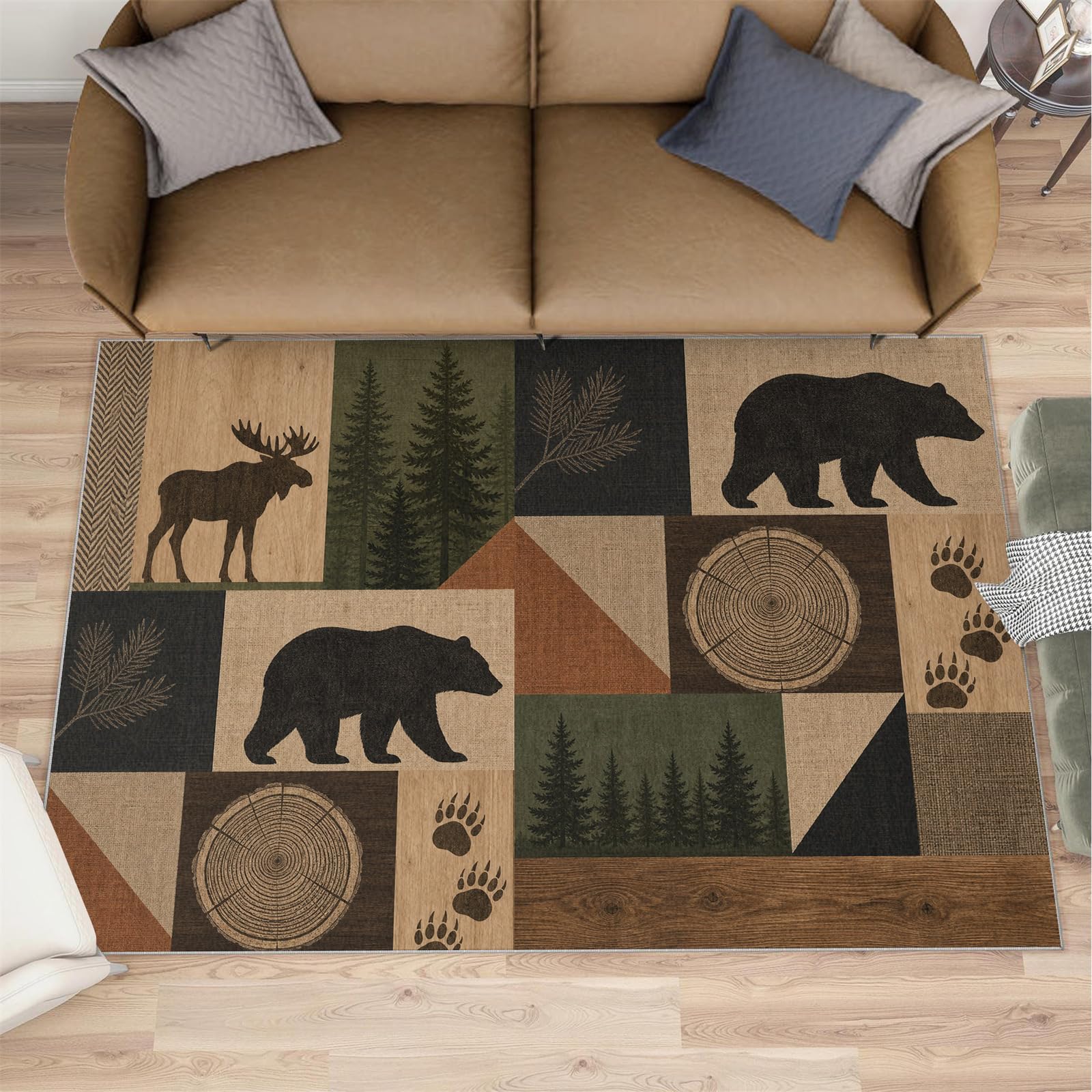 Tapis abstrait pour chambre style occidental et rustique 160x200