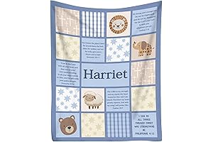 Personalized Christmas Baby Blanket with Name Christian Gift for Baby Baptism Blanket