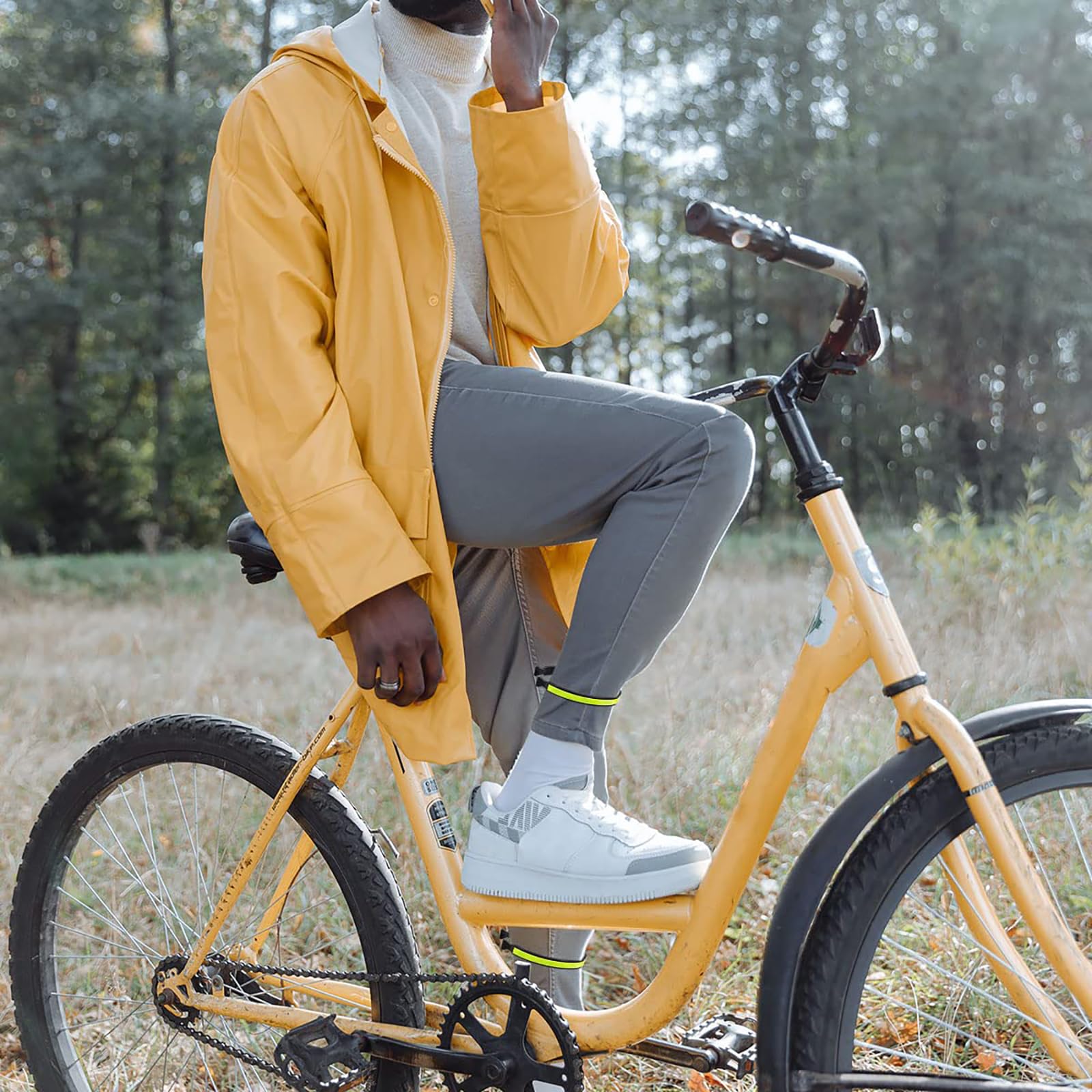 CHUANFU 4er Set Hosenklammern Für Fahrrad - Reflektierende Beinclips Mit PVC-Beschichtung Für Mehr Sicherheit