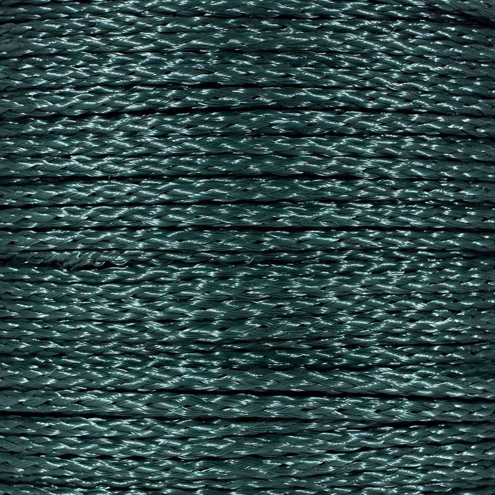 Corde creuse en polypropylène tressé (0,6 cm, 30 m, vert chasseur) – Corde de barrière – Marquage de trail, contrôle de foule, terrains de golf