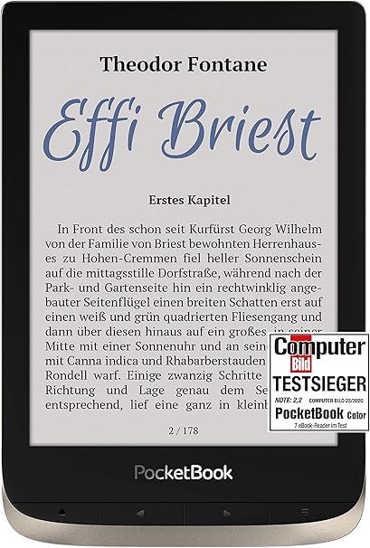 Pocketbook E Book Reader Color 16 Gb Memory 15 24 Cm E Ink Kaleido Colour Display Front Light Wi Fi Bluetooth Moon Silver Amazon De Electronics Photo