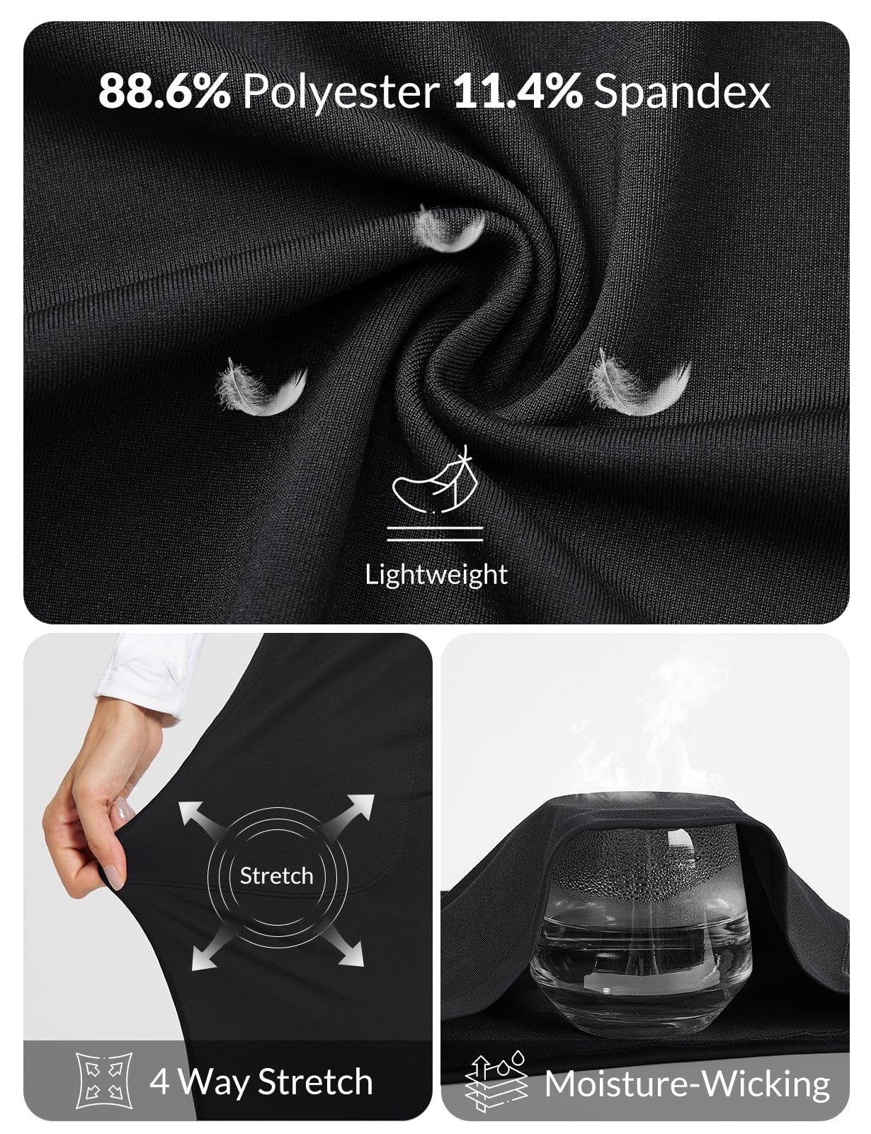 BALEAF, Pantaloni da yoga da donna a gamba larga, a vita alta a incrocio, larghi, lunghi, elasticizzati, con tasche, casual, adatti come abbigliamento da casa