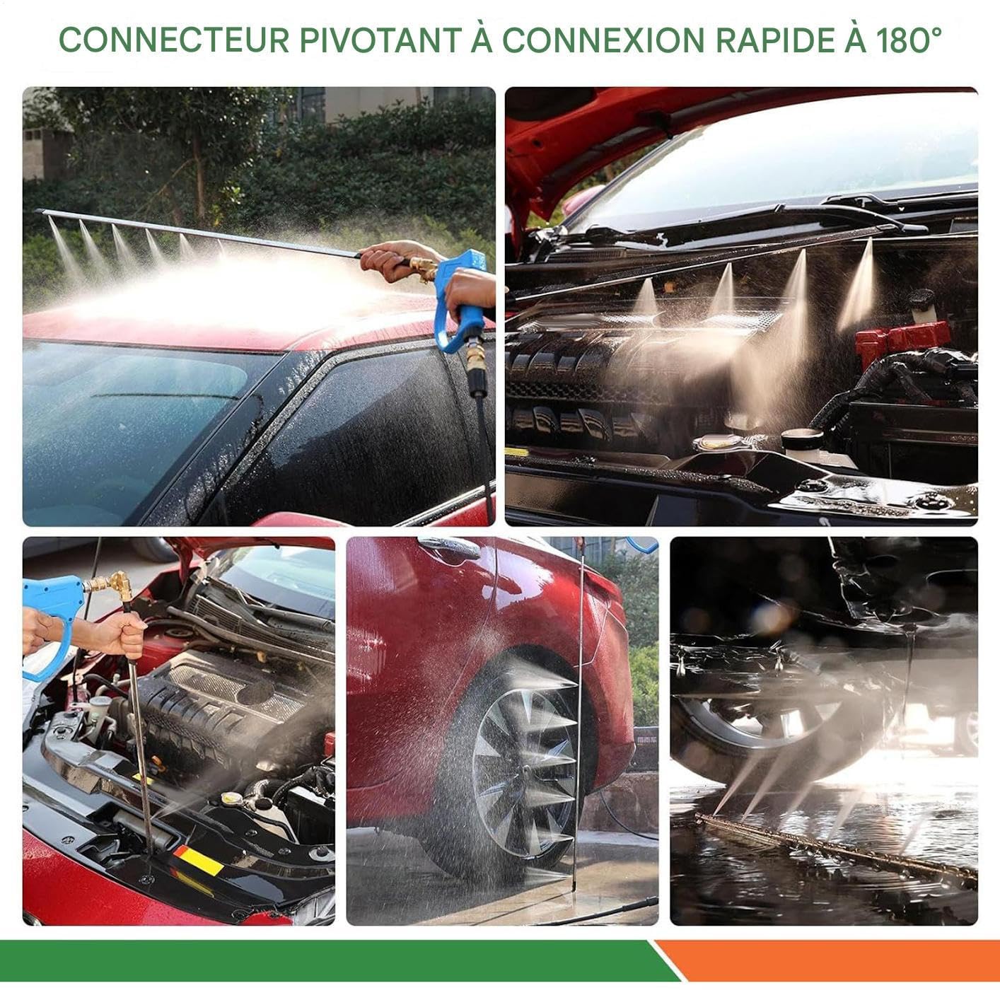 Asta Pulitrice per Radiatori Lavaggio e Pulizia per Radiatori | Attrezzo Di Lavaggio 61 Cm Con Ugelli E Per Impianti Hvac Auto Camion Camper Casa