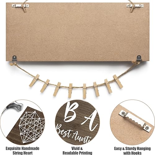 Miniatura 6 de Regalos para tía, regalos de Navidad para tía de sobrina, sobrino, tía, marco de fotos para la mejor tía del mundo, regalos de Navidad, regalos de