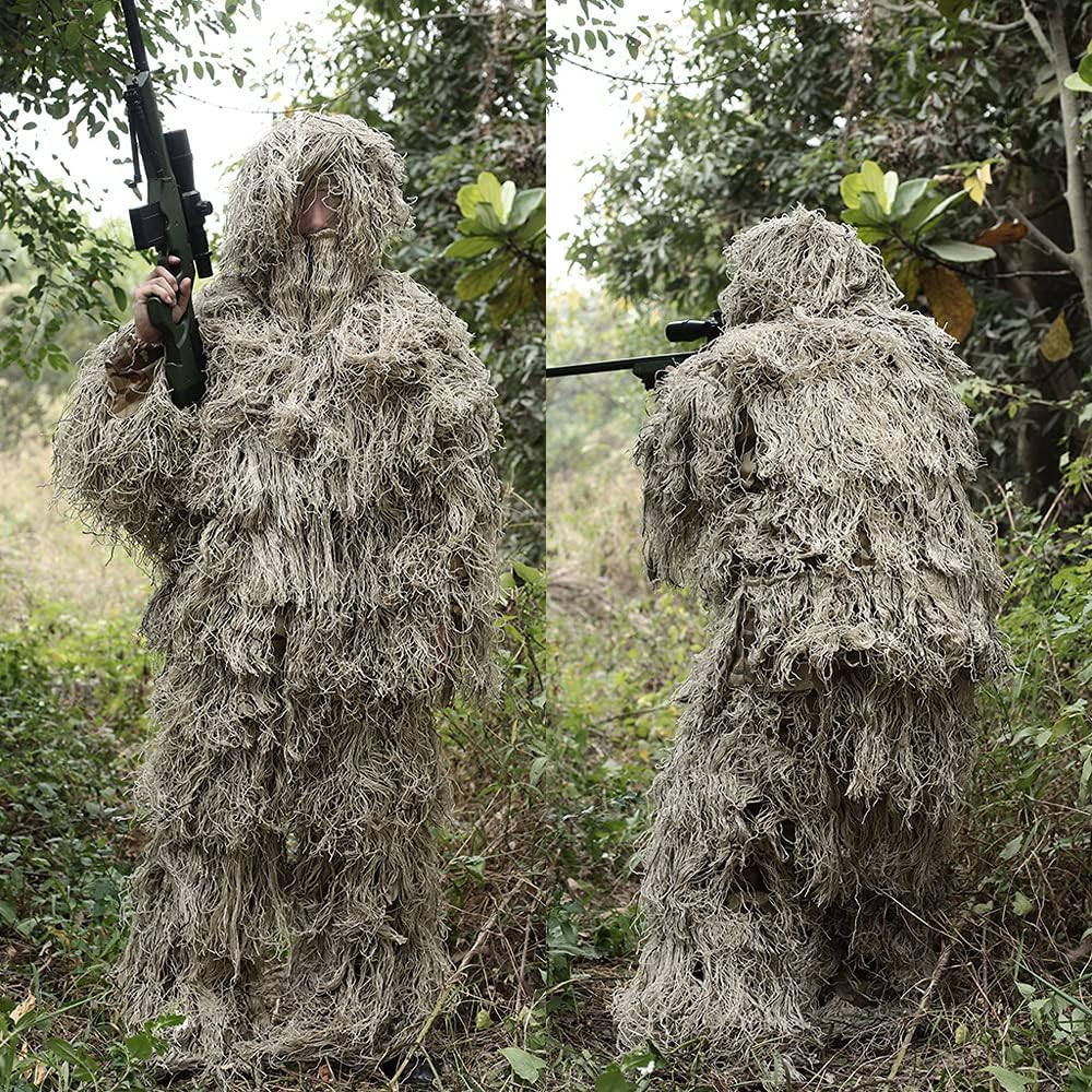 Hunting Ghillie Suit,3D Woodland Camo Suits for Jungle Hunting/Wildlife Photography/Cosplay