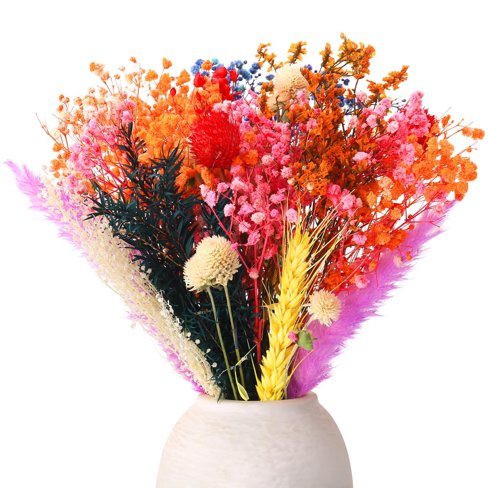 saerryor 30 Pcs Natural Dried Flowers?11 Kinds of Dried Flowers Set, Decorative Dried Flowers for DIY Dried Flower Bouquet, Vase Decoration(Multi Orange)