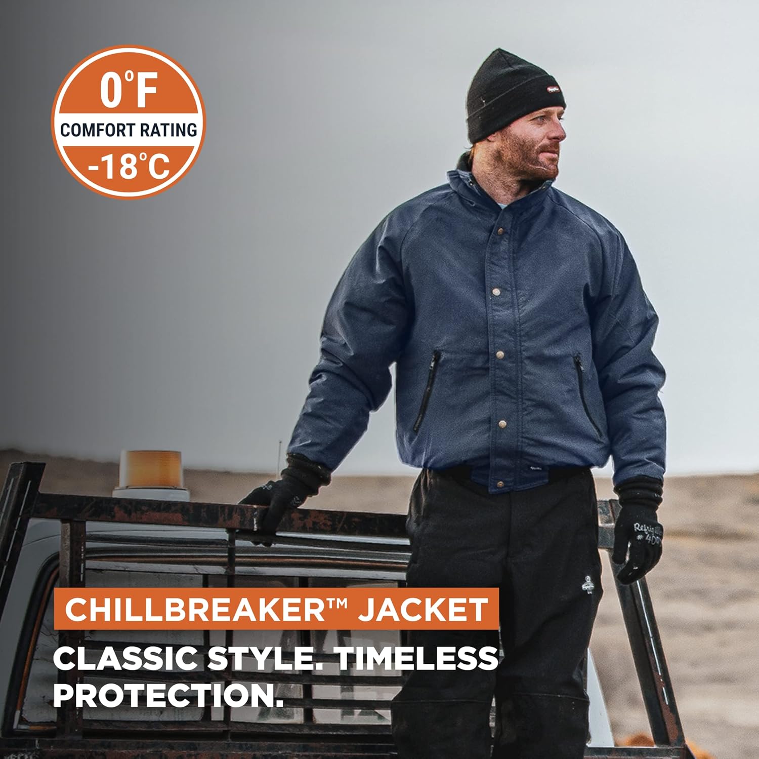 RefrigiWear Men's ChillBreaker Insulated, Water-Resistant and Wind-Tight Jacket