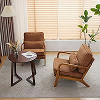 Vista 21 de VINGLI Silla decorativa de pana de alta calidad, con reposabrazos tapizada, cómoda silla de lectura de madera maciza con almohada lumbar, sillas