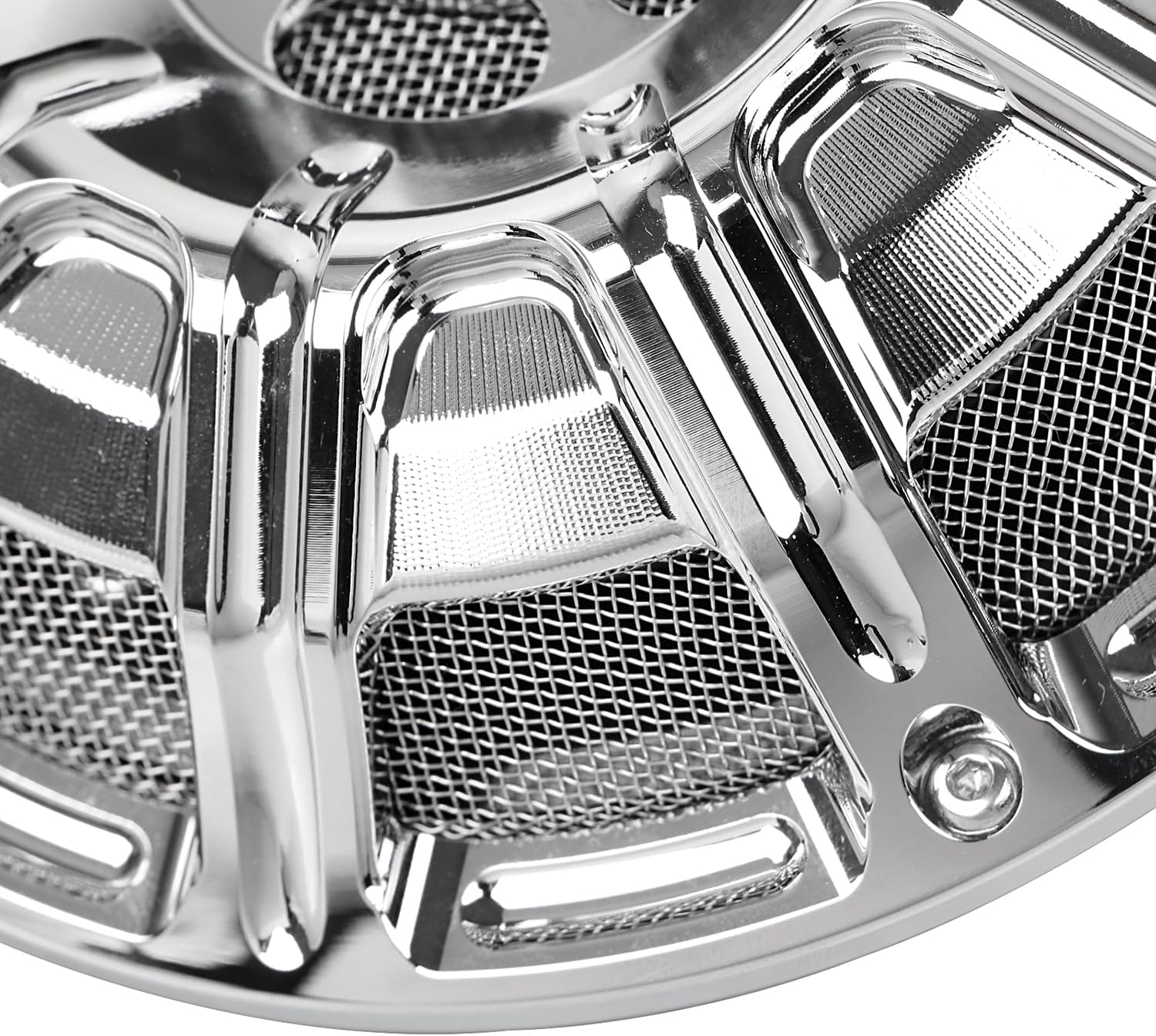 110dB Chrome Horn Speaker Cover For Harley Big Twin (Evo/Twin Cam/M8,such as Electra Glide Road Glide Road King Street Glide...) 1991-2023 Iron 883 Sportster 1200/883 2007-2023