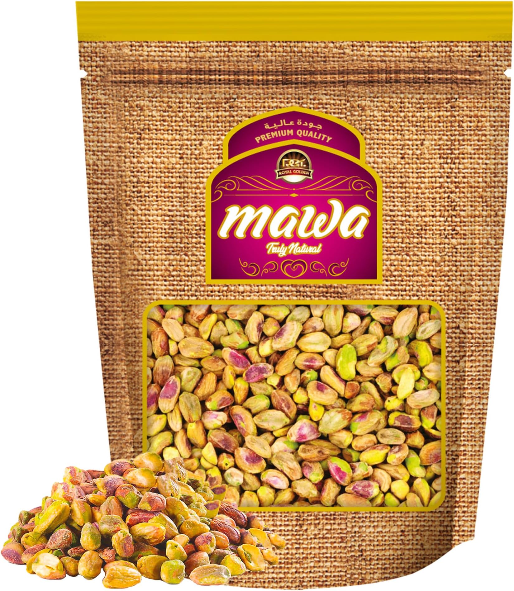 Mawa Raw Pistachio Kernels 250g | Premium Pistachio Nuts | Crunchy Unsalted Dry Fruits | Whole | All Natural | resealable zipper pouch 250g