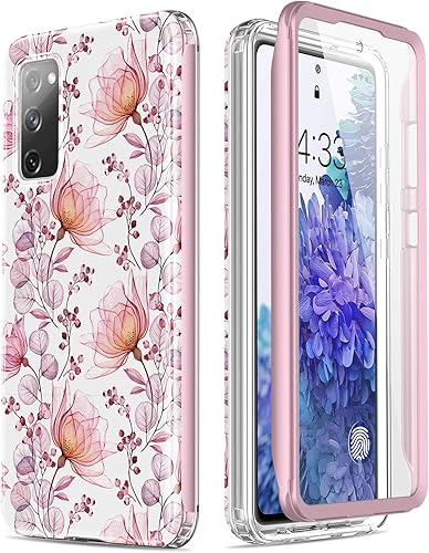 Miniatura 7 de ESDOT - Funda resistente para Samsung Galaxy S20 FE 6.5 pulgadas, con protector de pantalla integrado, protección de grado militar con diseños