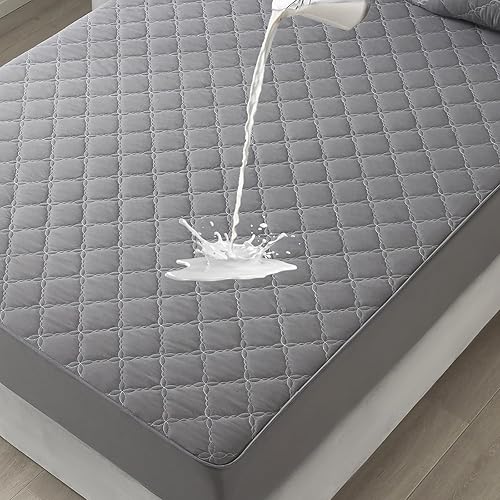 Protector de colchón impermeable  Protector de colchón de tamaño individual silencioso y estilo sábana bajera  Protección de cama matrimonial para