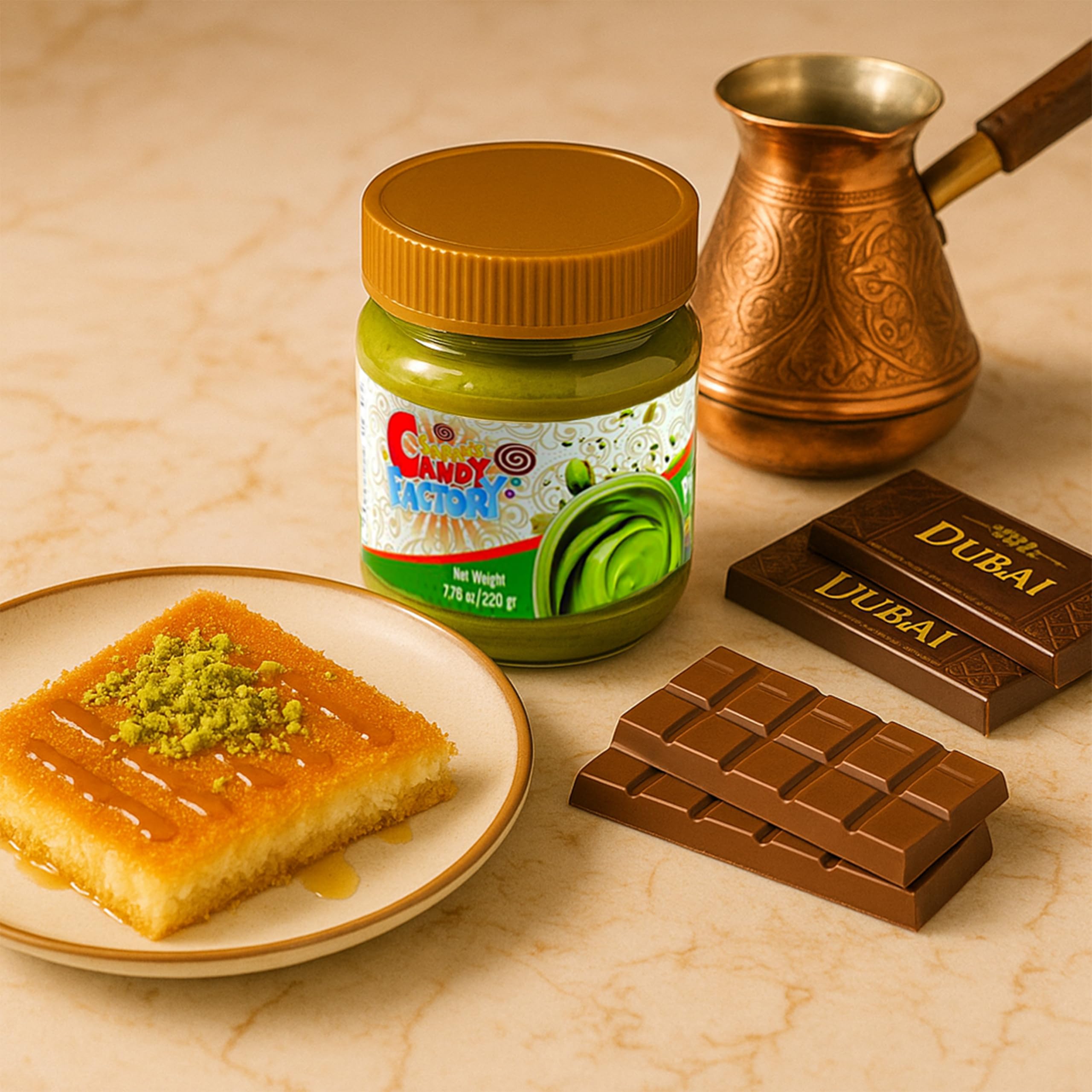 Pistachio Butter Spreadable Cream 7 75 oz 220 gr in Glass Jar 30 Pistachios Rich Nutty Cream Spread — view 5