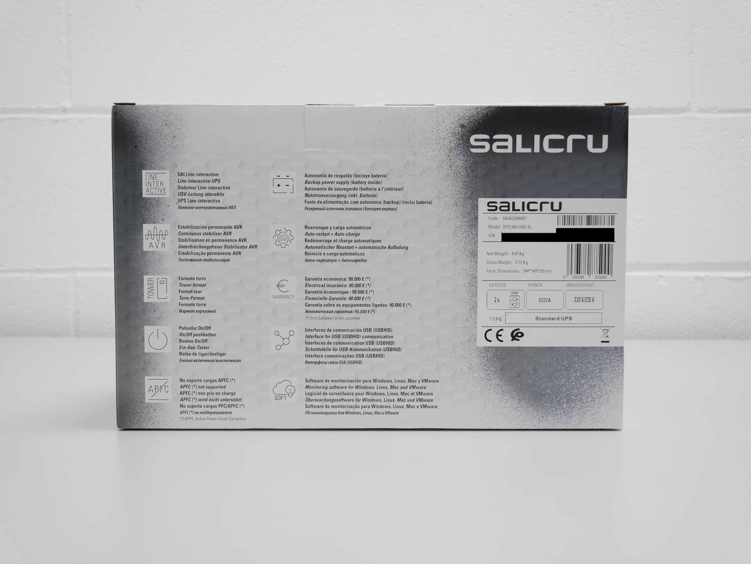 Salicru SPS 900 ONE BL – 900 VA Line-interactive Uninterruptible Power Systems (UPS)