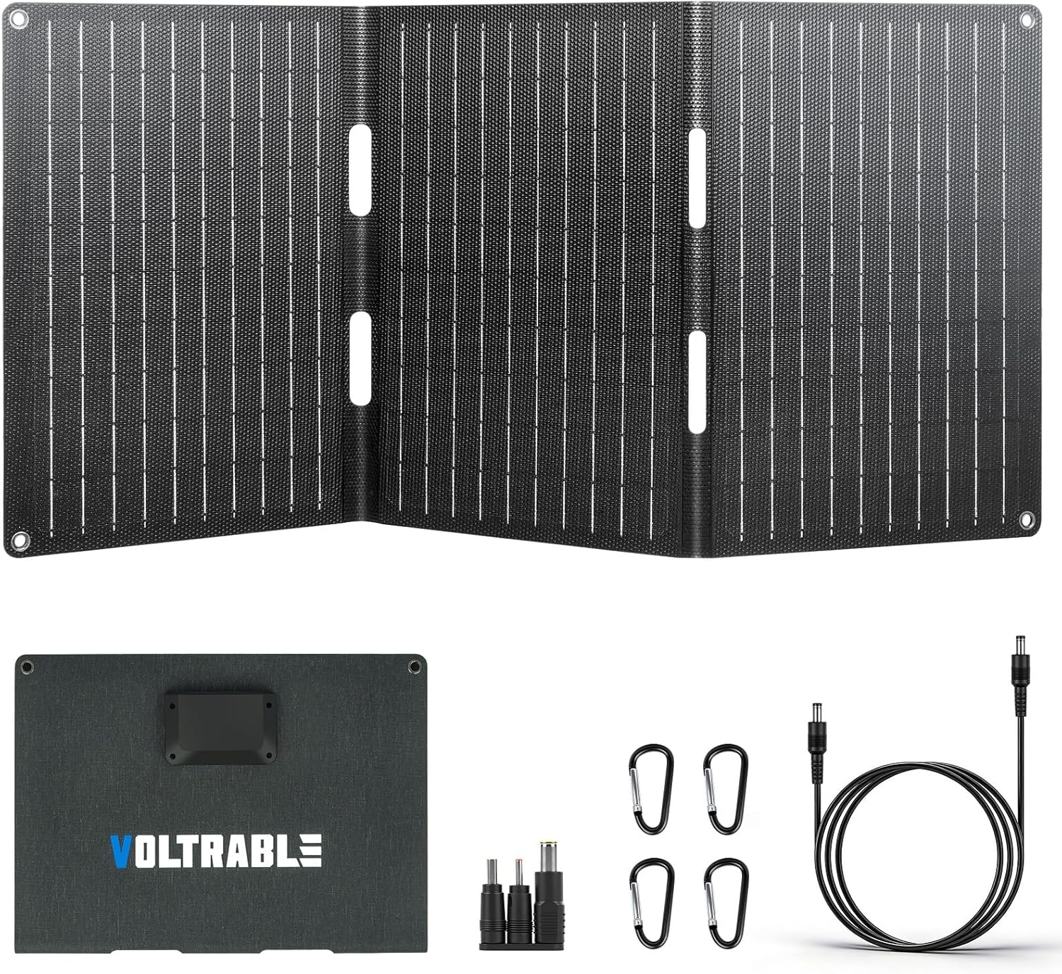 30W Foldable Solar Charger, High-Efficiency Portable Solar Panel with PD20W Type-C, QC3.0 & DC Output, Waterproof ETFE Solar Power Station for Camping, Hiking & Emergency