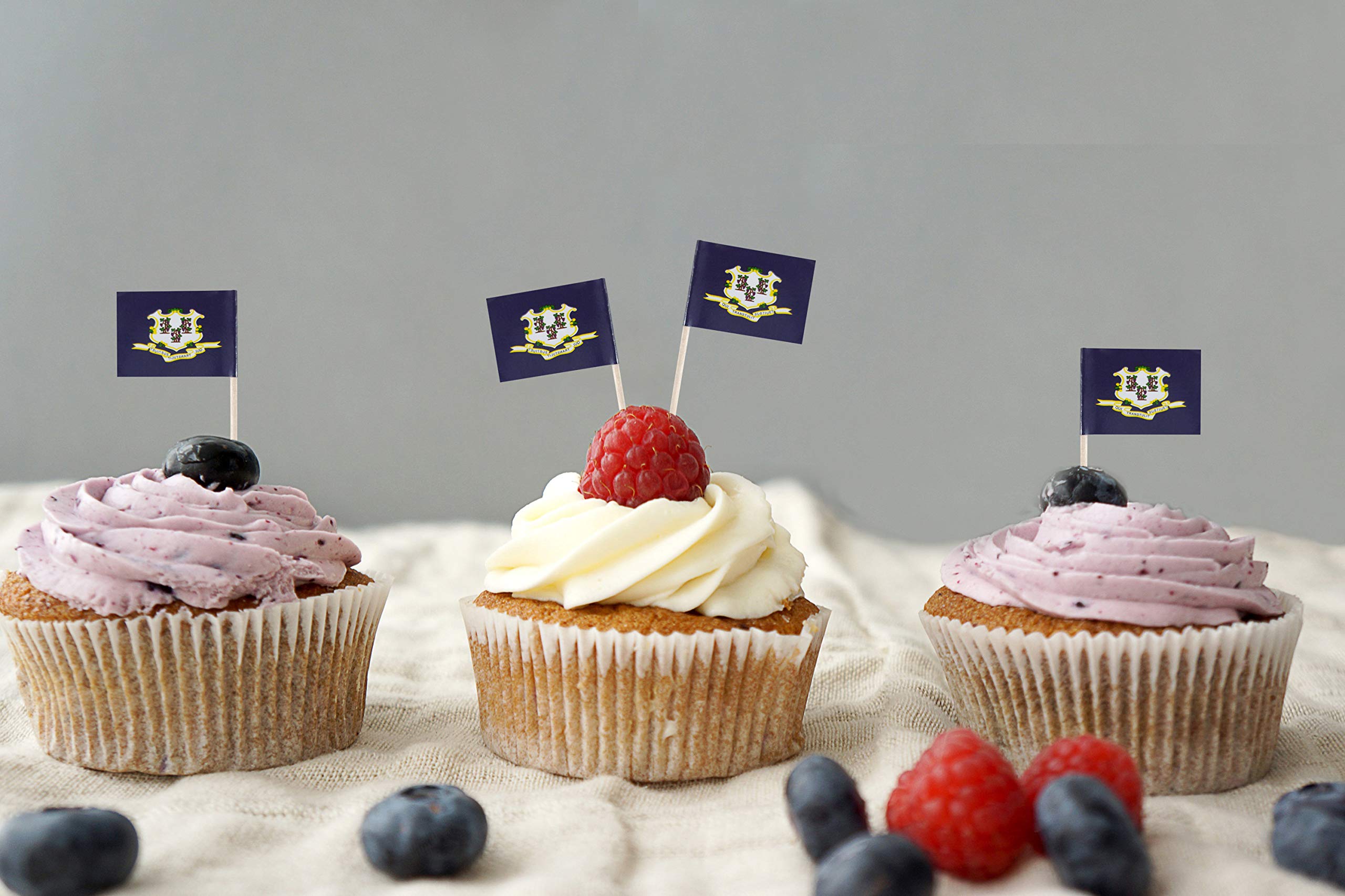 JBCD 200 Stück Zahnstocher-Fähnchen – Schwarz-weiß, Für Cupcakes, Cocktails & Partys