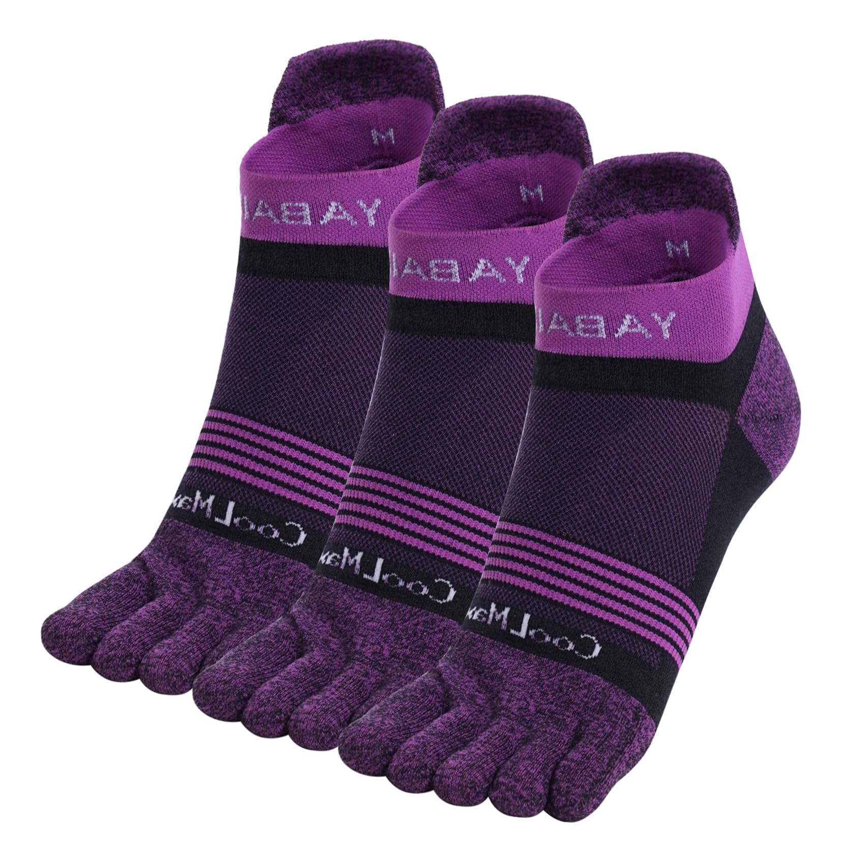 likloks Zehensocken für Herren und Damen – Sportliche Coolmax Fünf-Finger Socken für Laufen, Knöchel-Socken (3 Paar)