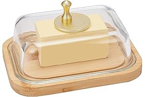 Extra Large Glass Butter Dish with Lid — An Extensive Butter Storage...
