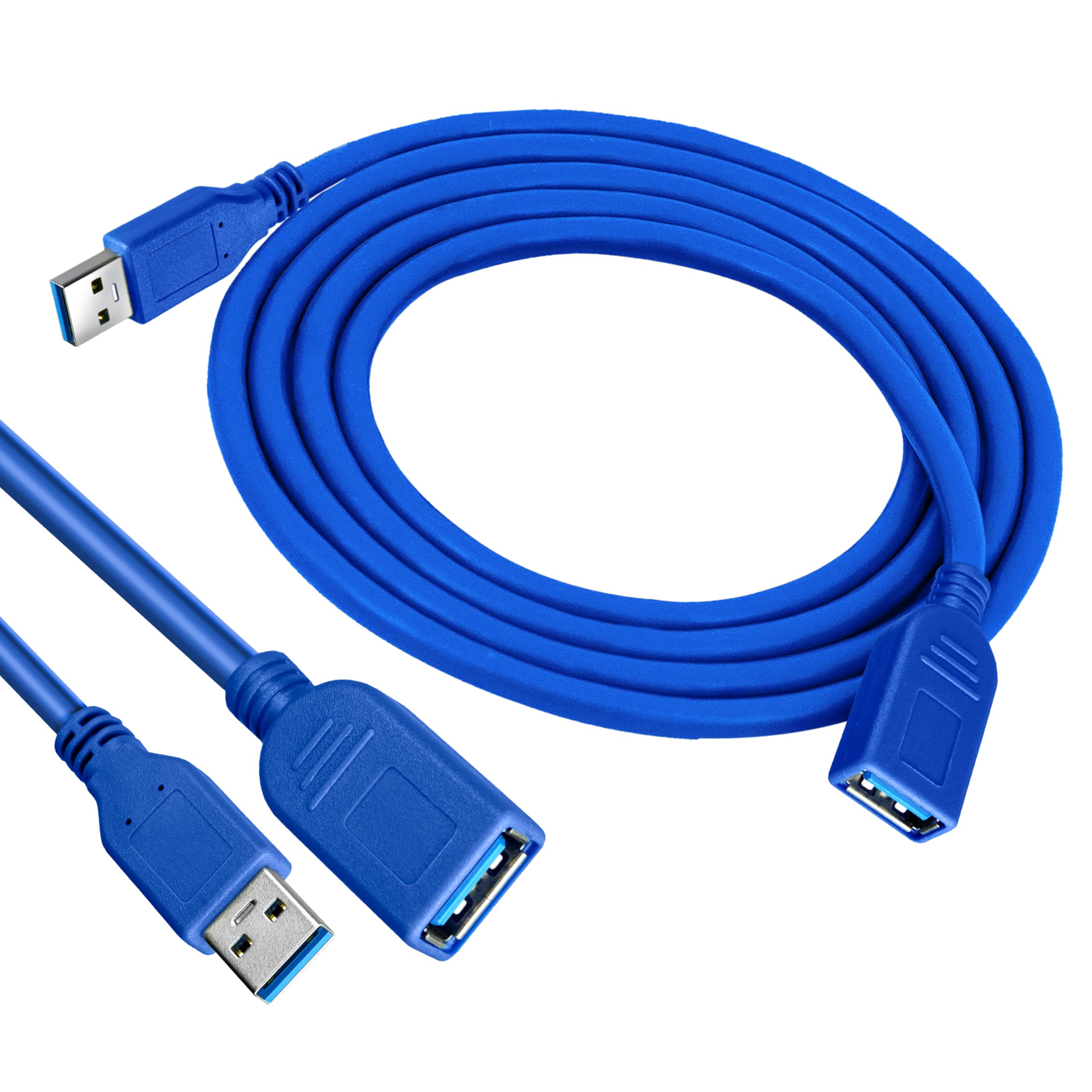 Storite 1.5M USB 3.0 Male to Female Extension Cable High Speed 5Gbps Extension Cable Data Transfer for Keyboard, Mouse, Flash Drive, Hard Drive, Printer and More - Blue