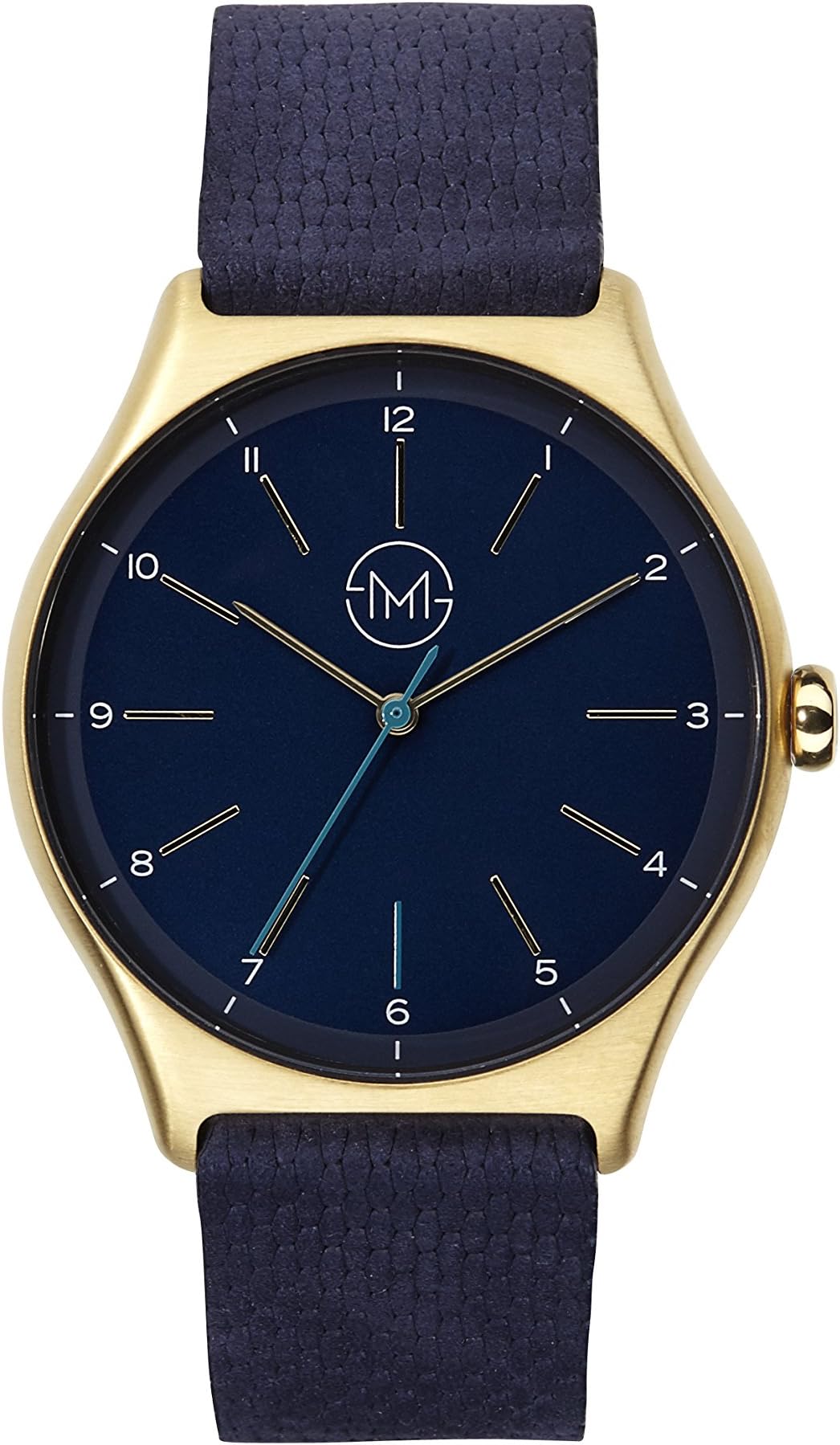 one 10 - Elegant Thin Unisex Watch in Gold/Blue