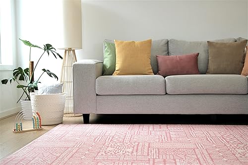 Miniatura 3 de Elegante alfombra de juego de espuma reversible (grande, Explorer - rosa ceniza) - Tapete de juego suave, impermeable y duradero para bebés, niños