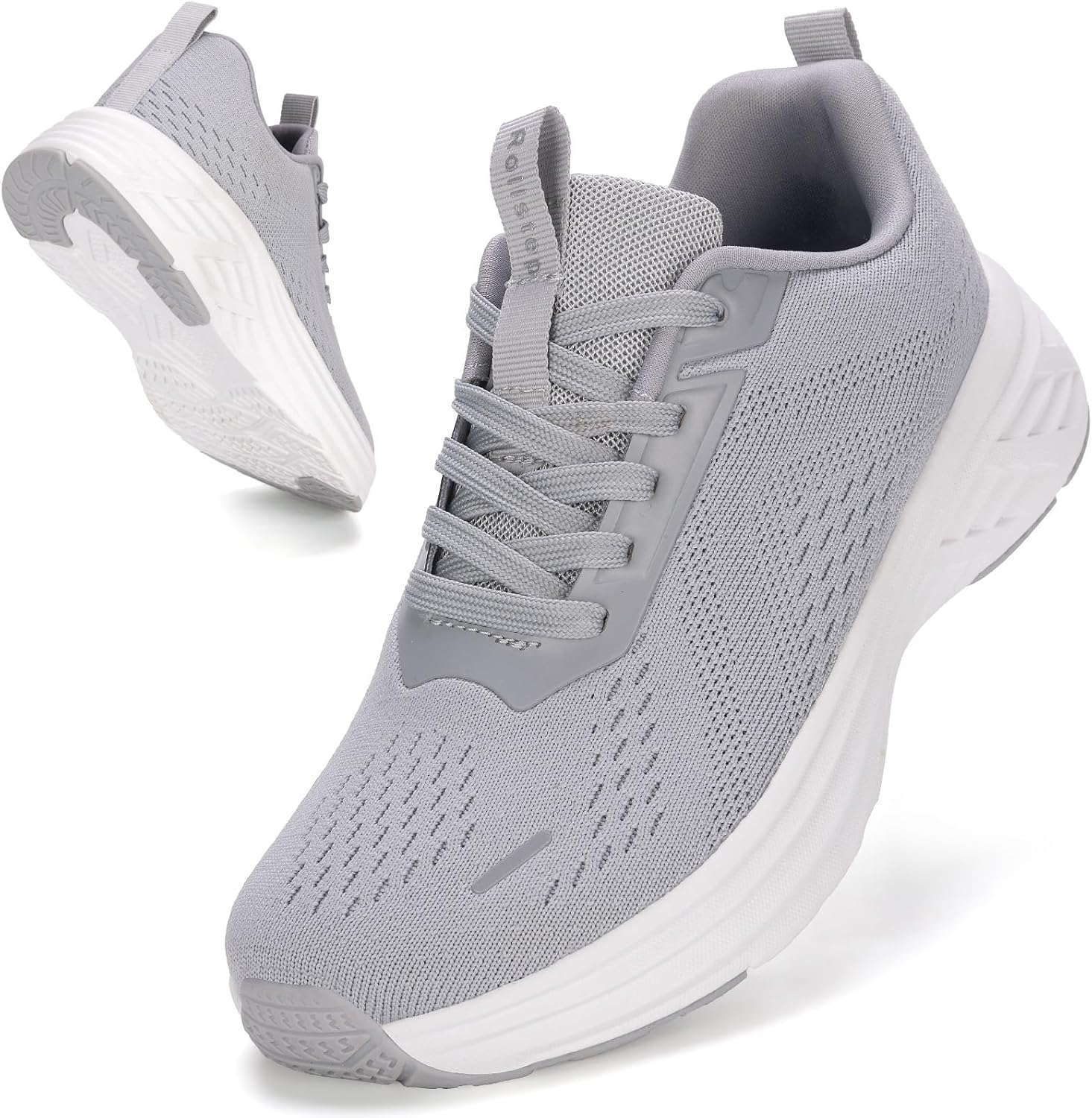 Rollstep Wide Toe Box Shoes Women Sneakers Extra Wide Width Arch Support Non-Slip Tennis Athletic Ultralight Running Shoes for Women Walking Diabetic Plantar Fasciitis Footwear 6-12