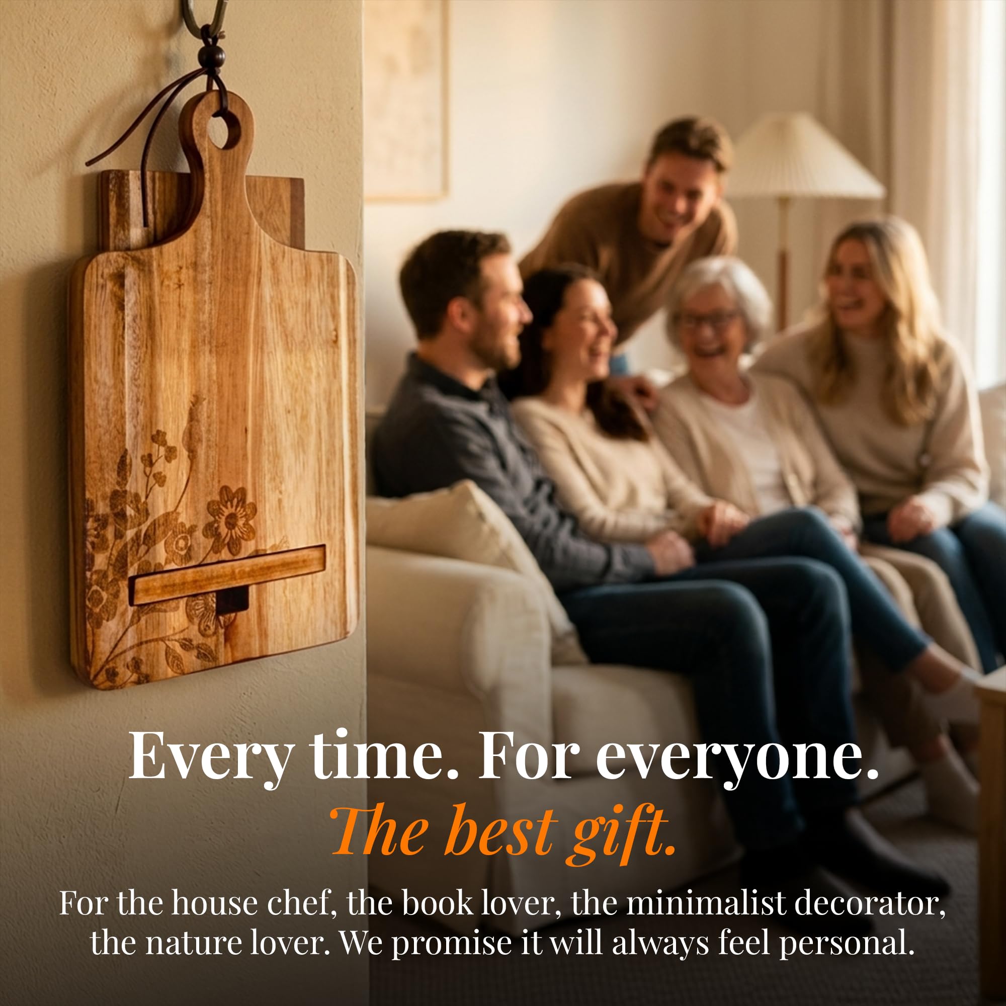 Soporte de madera para libros de cocina para mostrador de cocina, regalo del día de la madre para mamá, soporte reversible para libros de recetas de acacia, tarjeta de conversión de medición