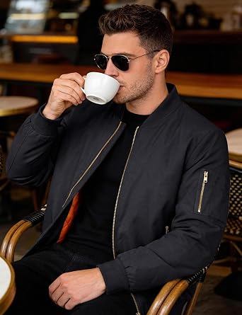 MAGNIVIT Men's Bomber Jacket Fall Winter Military Jacket and Coats Outwear