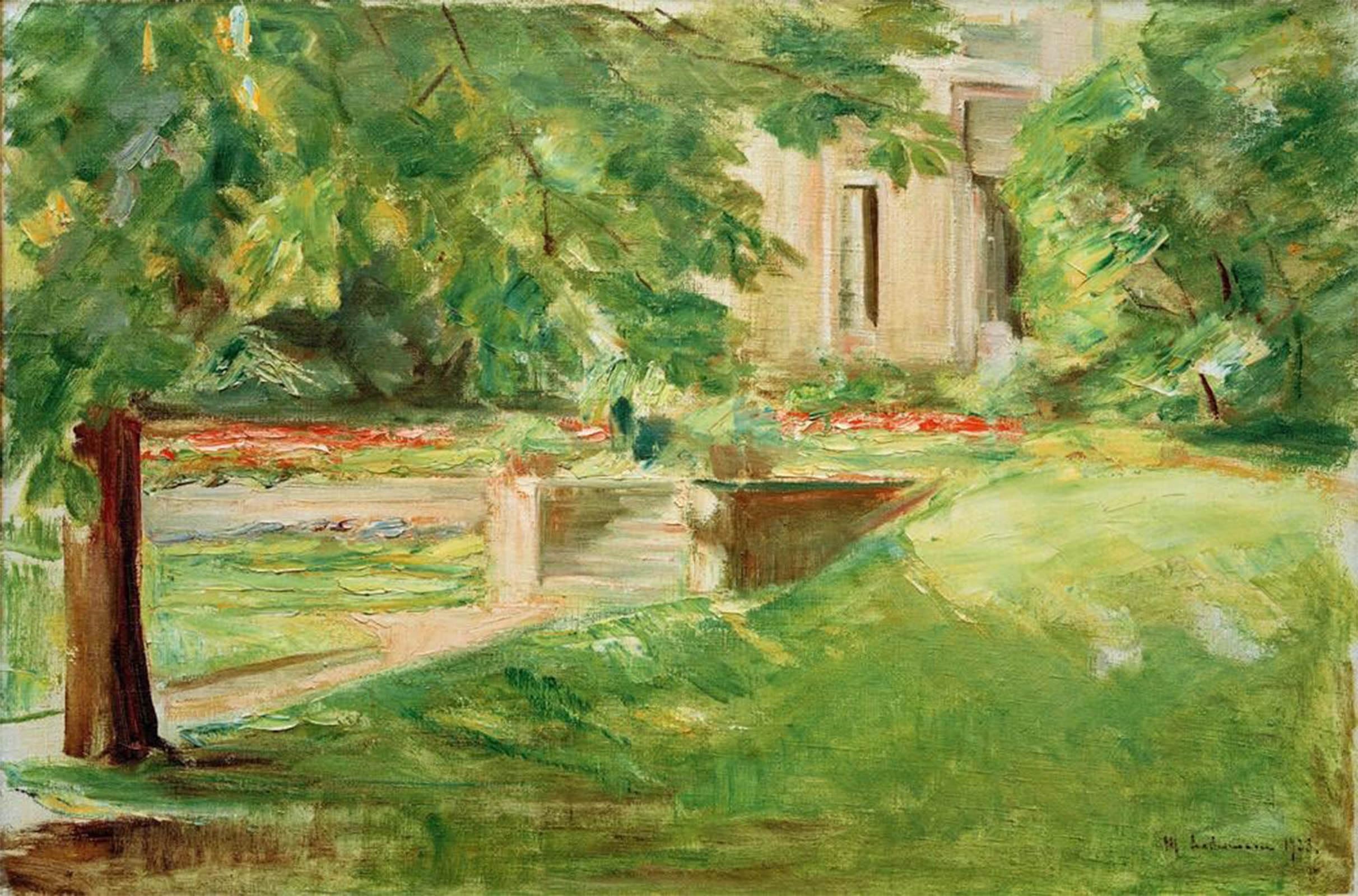 Posteriik No Frame Vintage Classic Picture Landscape Artwork House And Terrace To The Southwest By Max Liebermann Portrait Canvas Painting For Office Home Decor 60X90cm