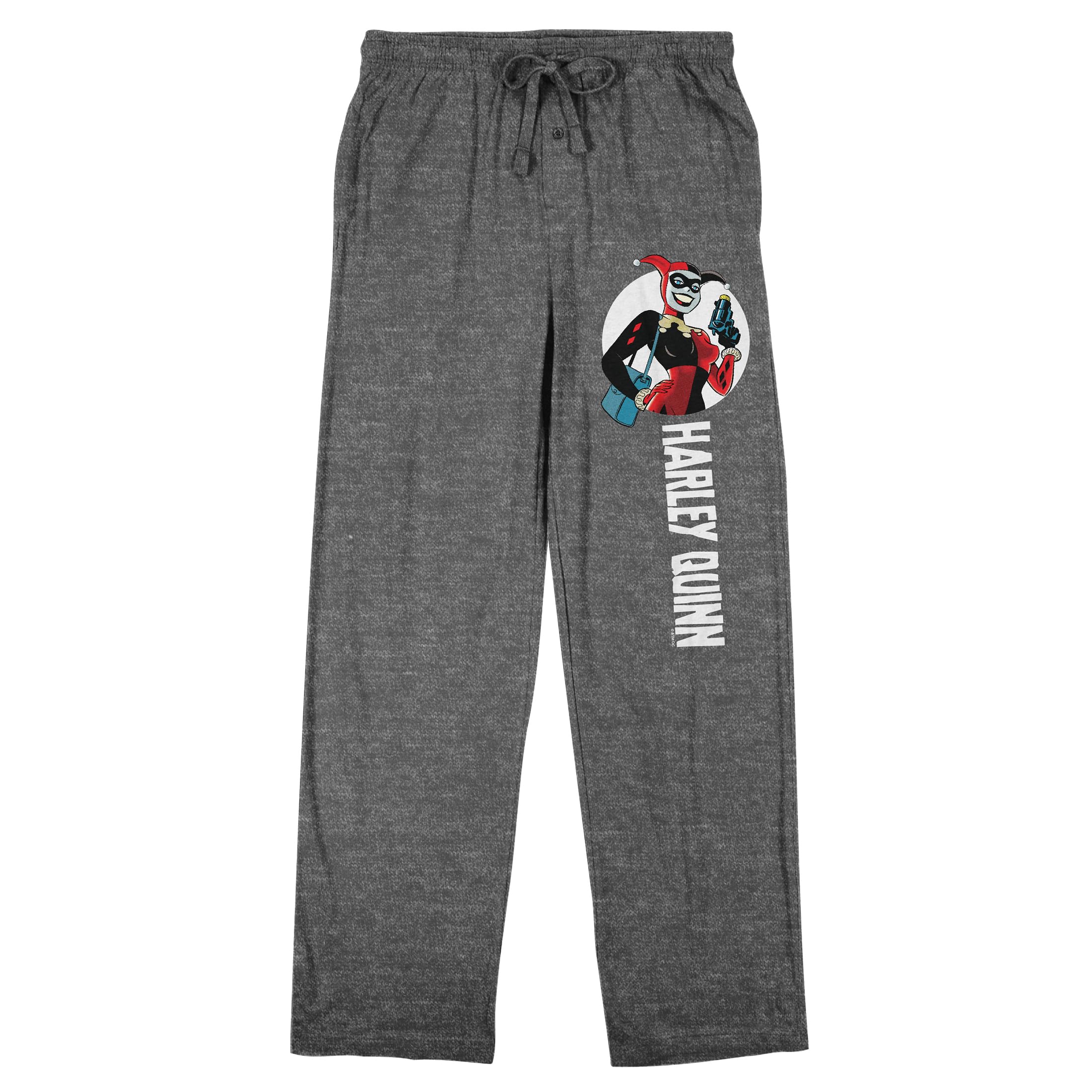 Bioworld Harley Quinn Animated Men's Heather Gray Sleep Pants