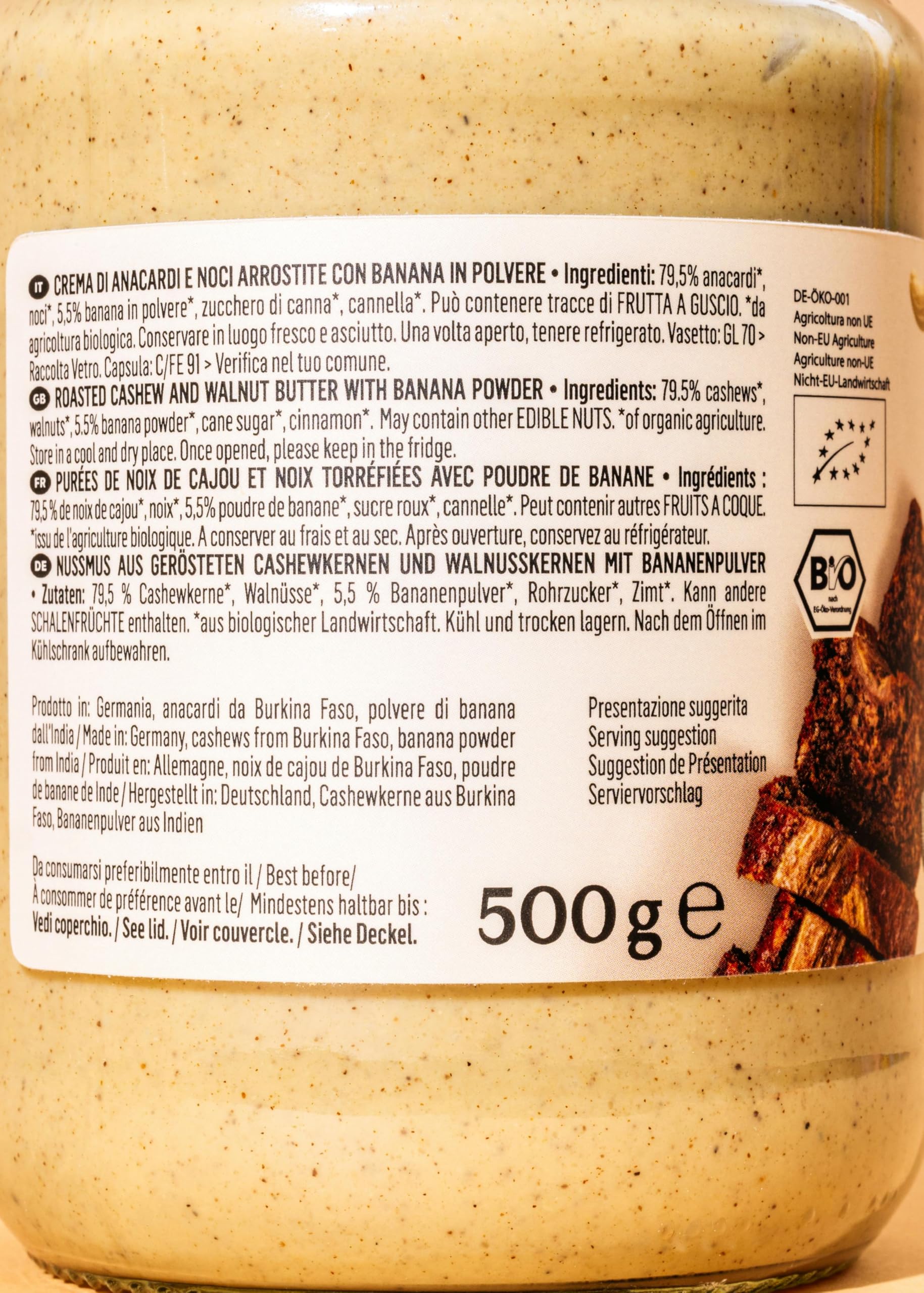KoRo - Crema al banana bread bio “KoRo x Cucina Botanica” 500 g - vegan e bio - sul porridge, sul pane o a cucchiaiate