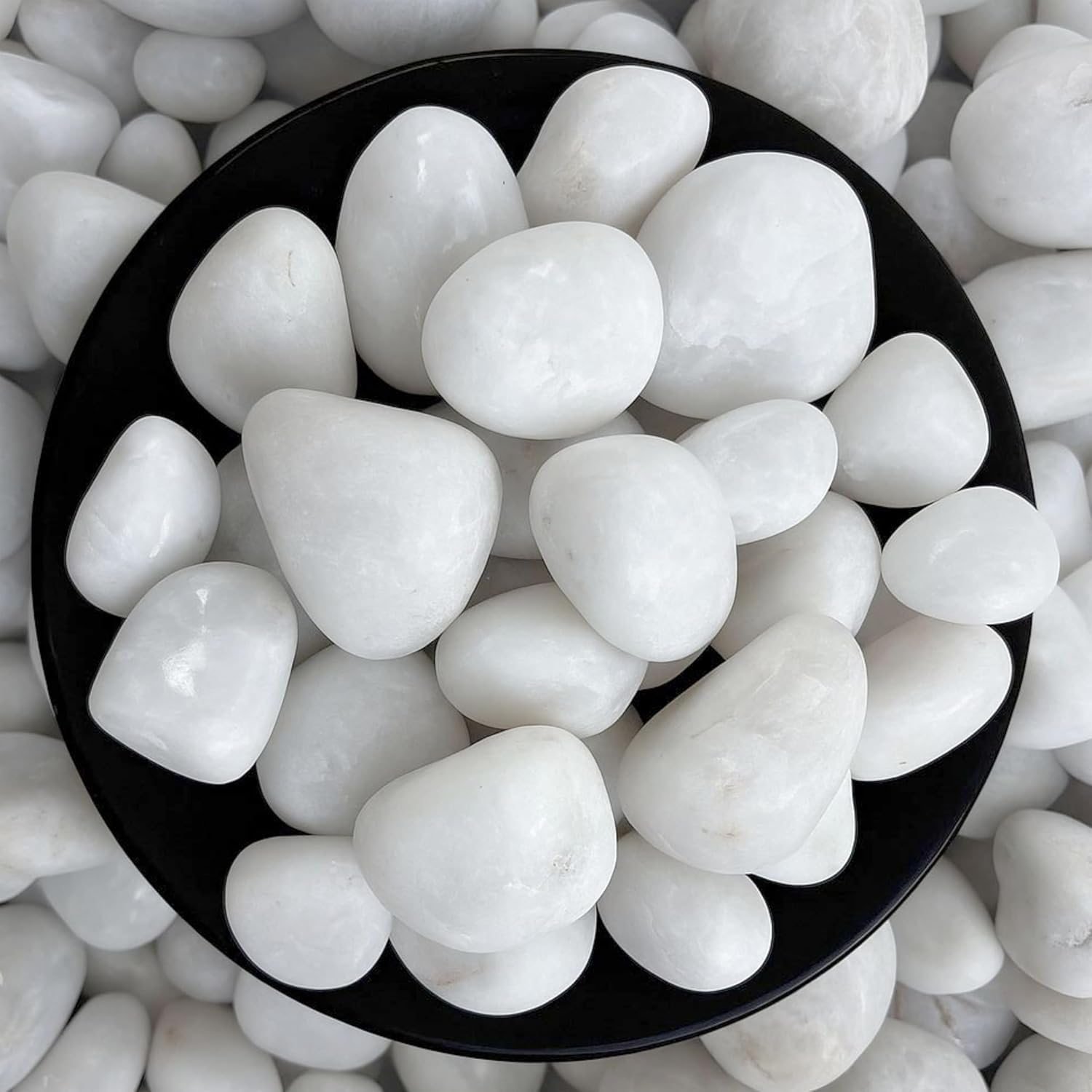 Foodie Puppies Polished White Pebbles Glossy Stones – 2Kg (2…