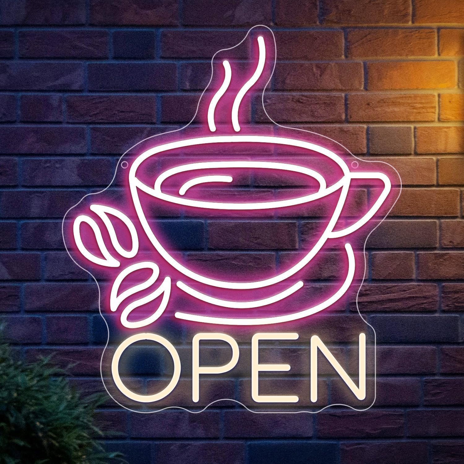 アメリカンネオンサイン コーヒーカップ OPEN ネオン管 照明 店舗装飾 アメリカンネオンサイン コーヒーカップ OPEN ネオン管 照明 店舗装飾