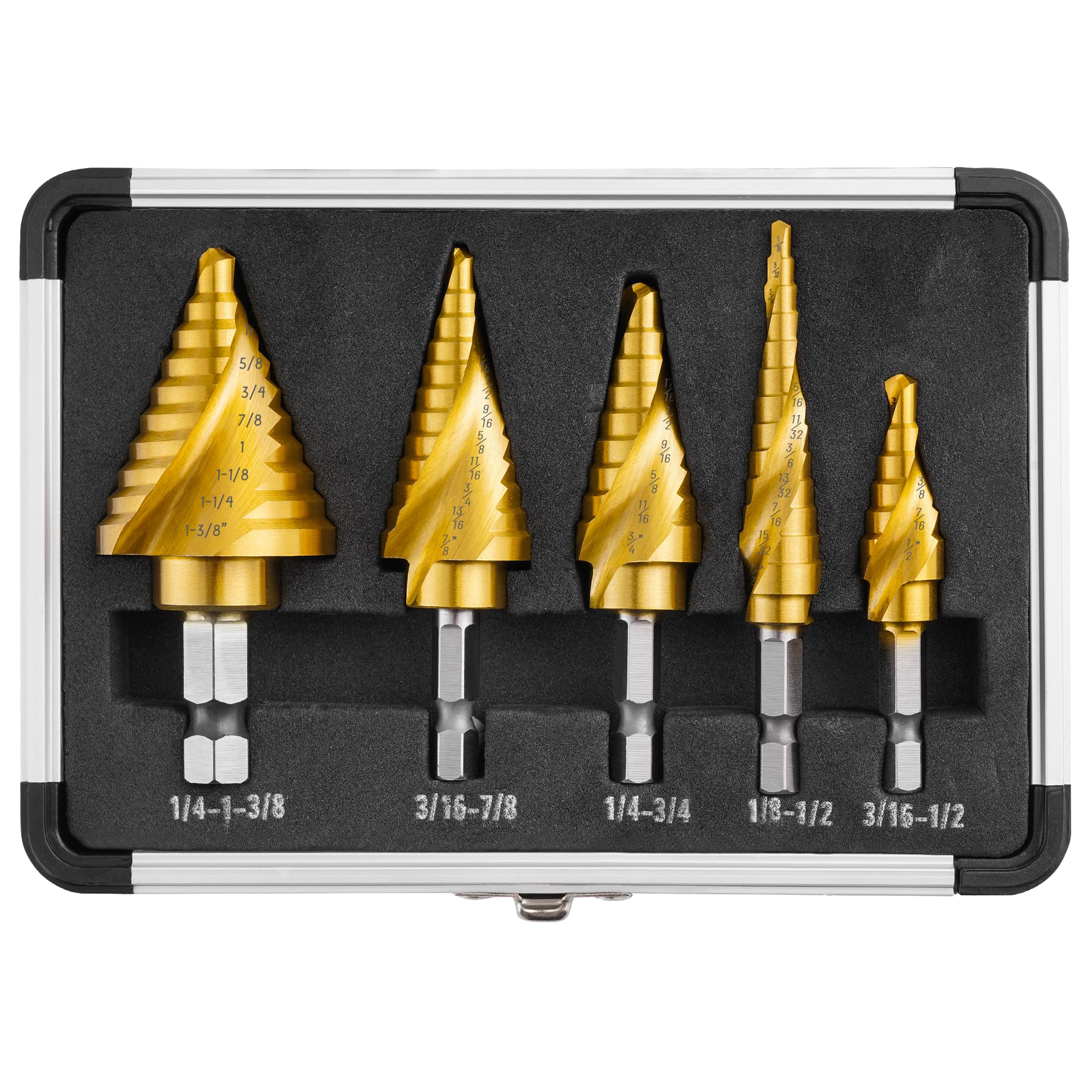 IRONANT 5PC HSS Step Drill Bits 1