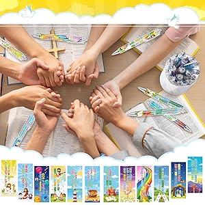 Dispowreath 48 Pcs Bible Verse Ballpoint Pens Christian Pens Bulk Inspirational Quotes Pens Retractable 1.0 mm Black Religious Ink Pens Smooth Writing Pen for Church Sunday School Office Supplies Gift