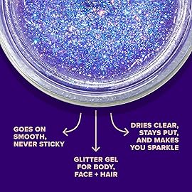 UNICORN SNOT Holographic Face Glitter & Body Glitter Gel | Holiday Glitter Makeup: Stocking Stuffers & Christmas Gift | Hair Glitter, Vegan & Cruelty-Free, 1.7 oz Purple Glitter (UV)